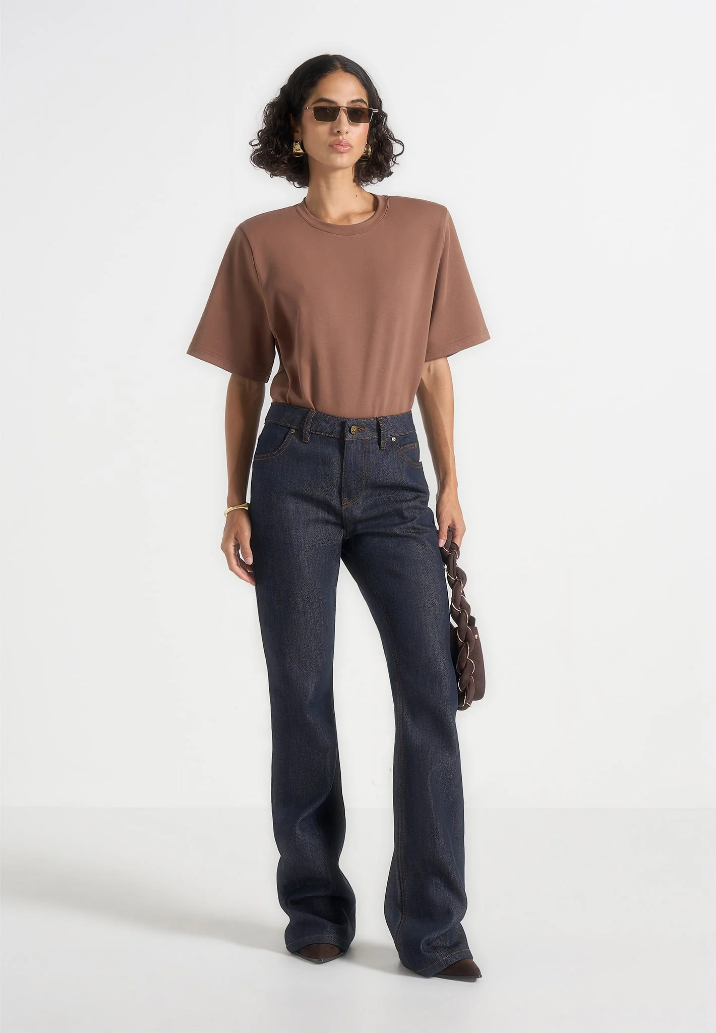 Abbie - Stacked Fit And Flare Jeans - Indigo - Image 2