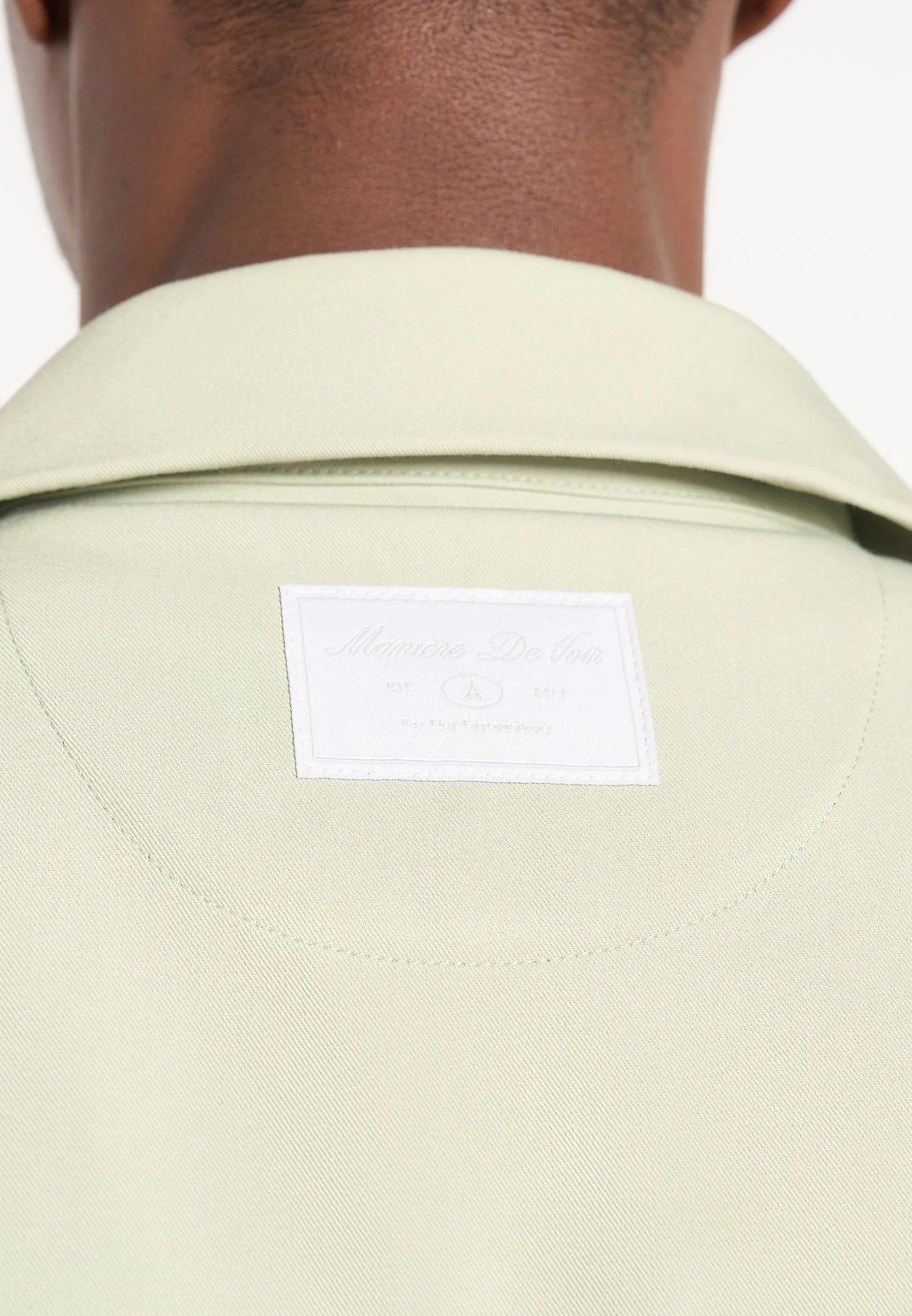Abel - Boxy Double Breasted Tailored Shirt - Sage - Image 5