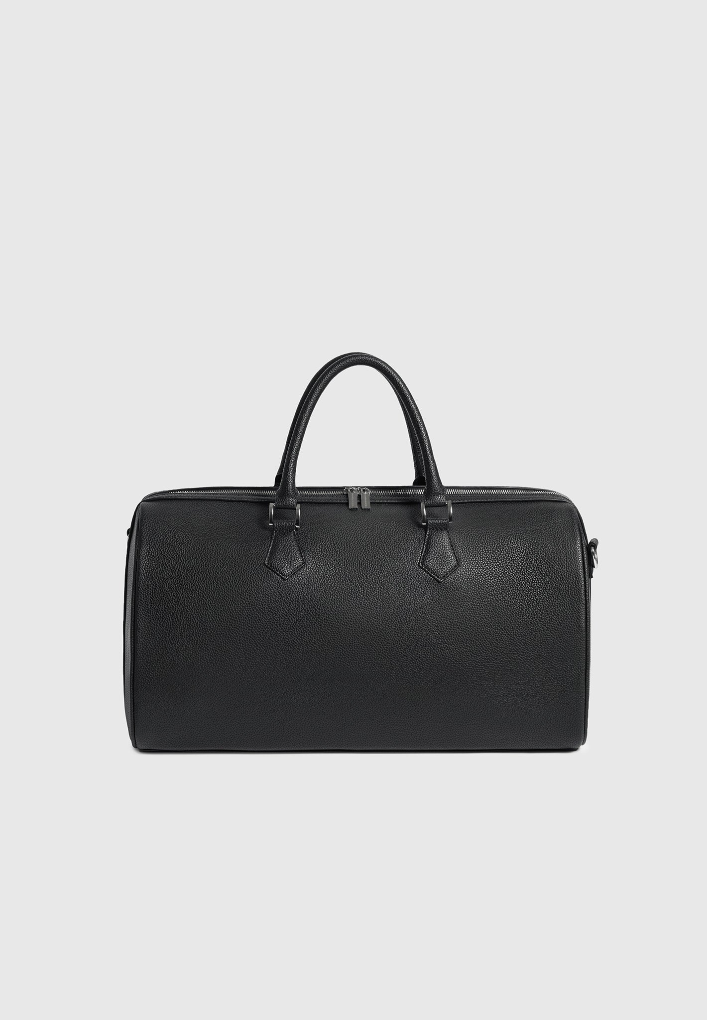AC001 - Leather Travel Bag - Black - Image 5