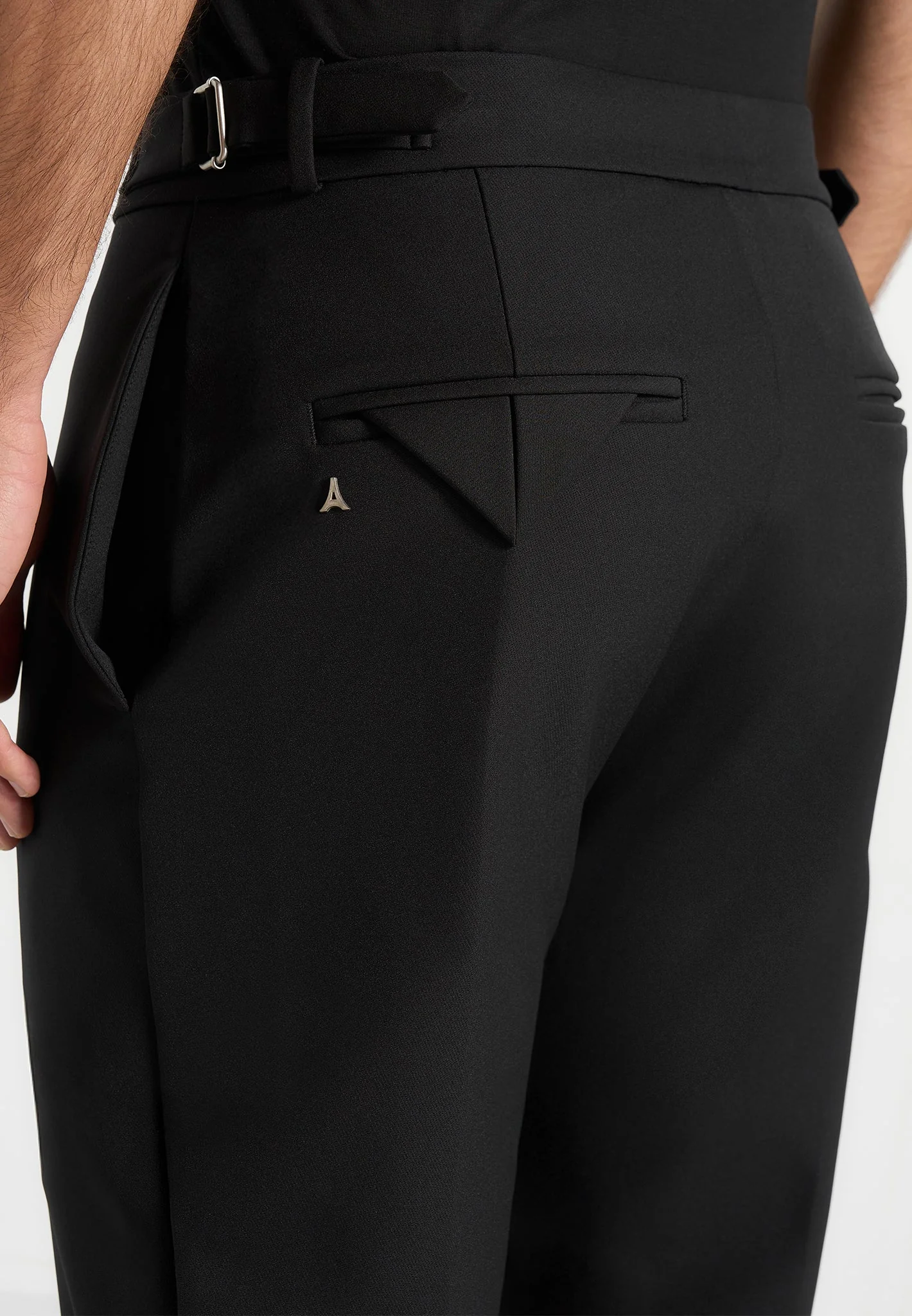 Aiden - Slim Fit Stretch Trousers - Black - Image 6