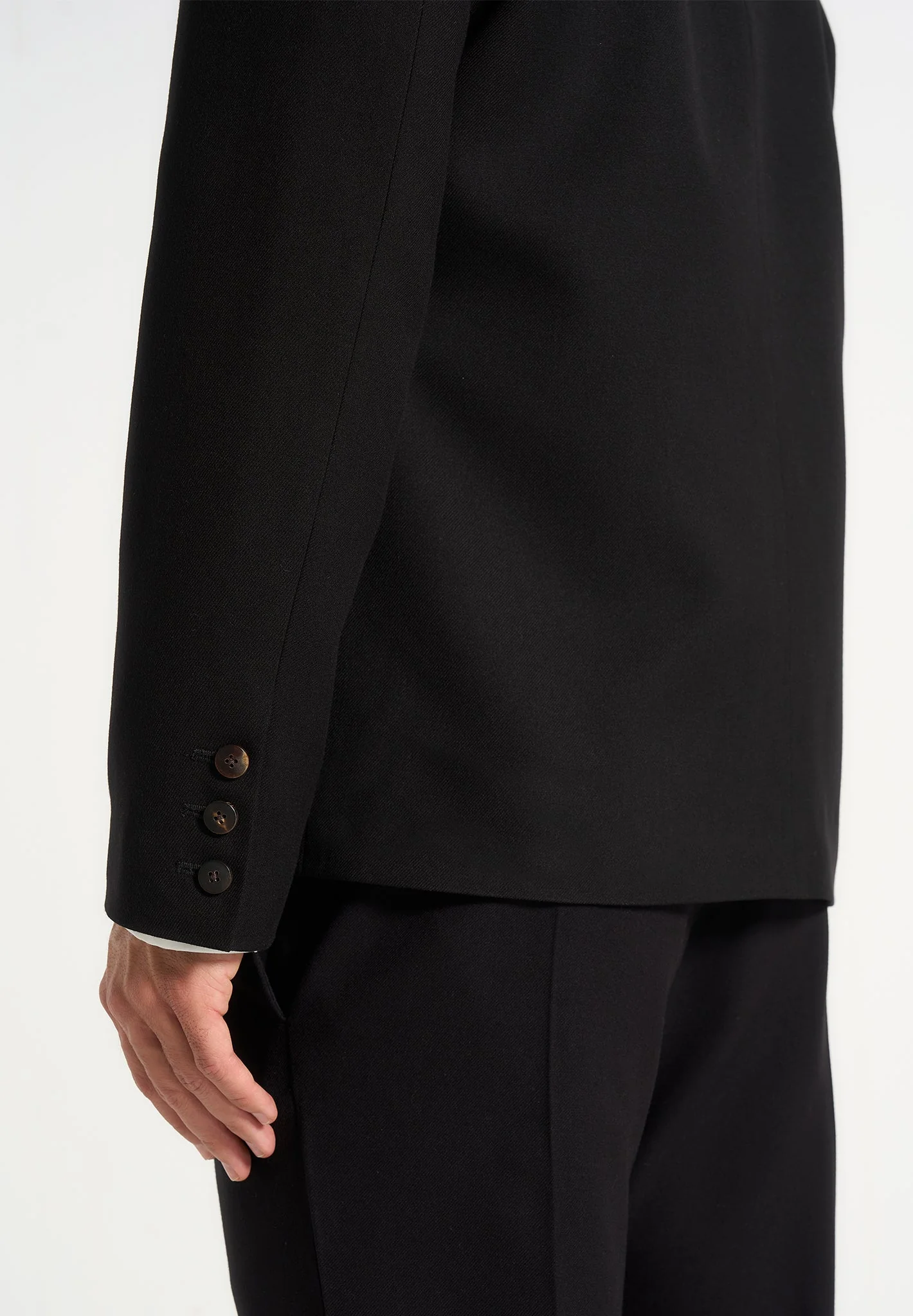 Alec - Double Breasted Suit jacket With Contrast Lapel - Black - Image 5