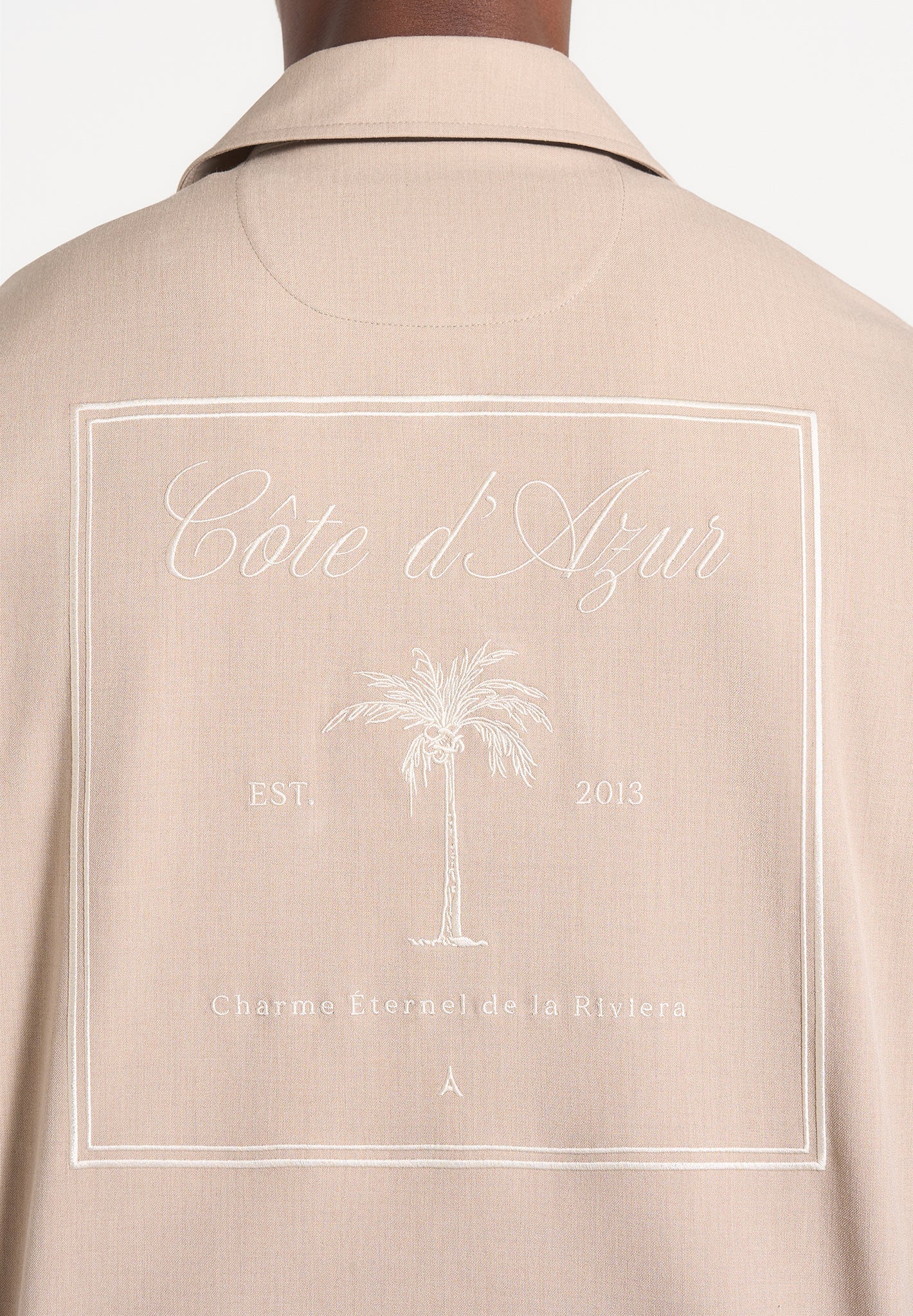 Alexis - Unisex Cote d'Azur Boxy Shirt - Beige - Image 7