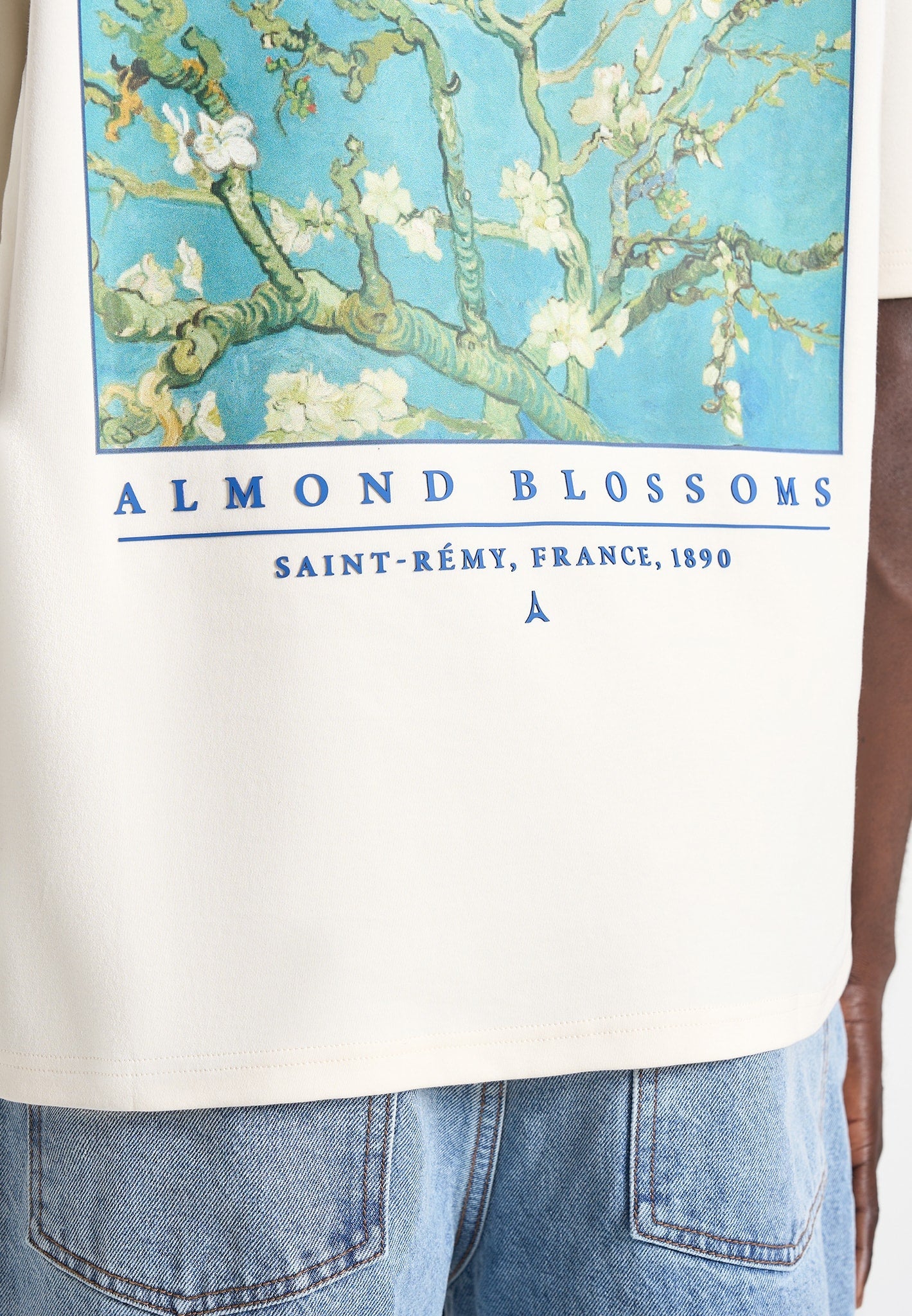 Anders - Almond Blossoms Cotton T-Shirt - Cream - Image 5