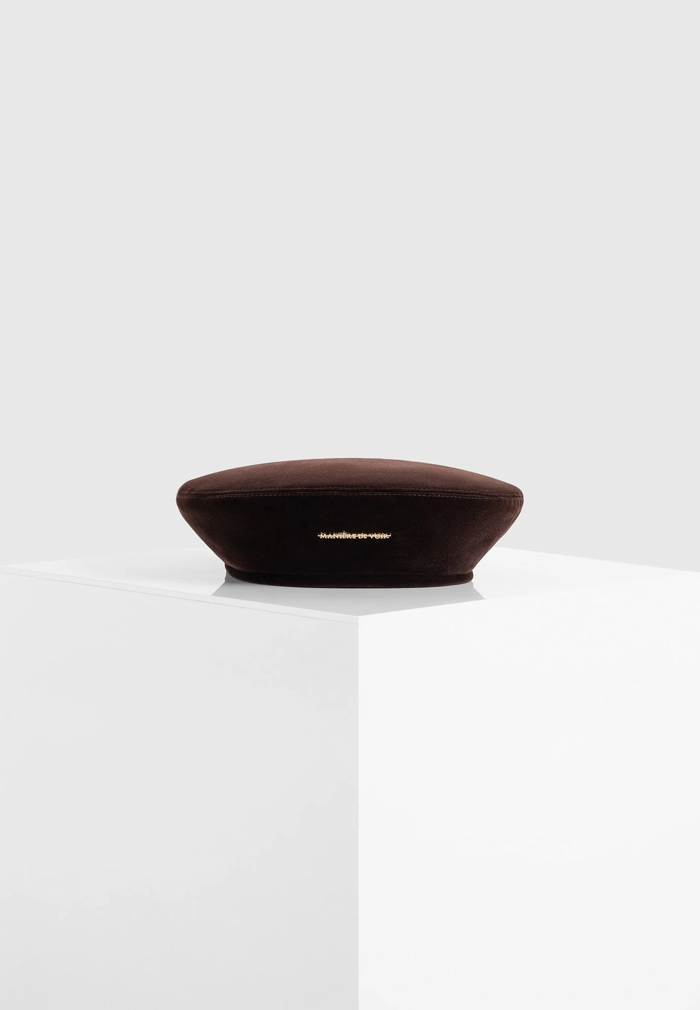 Anya - Velvet Beret - Brown - Image 2