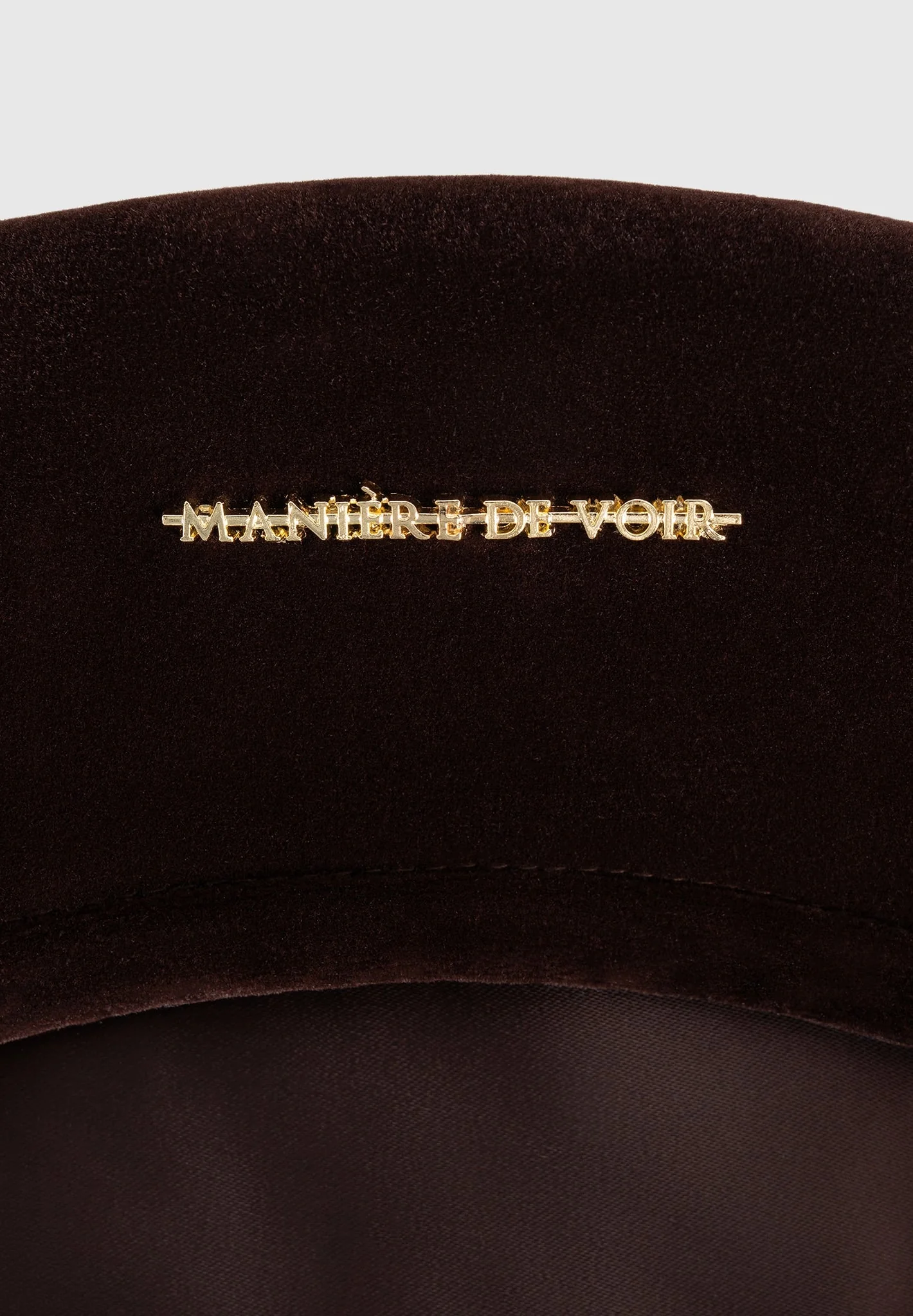 Anya - Velvet Beret - Brown - Image 3