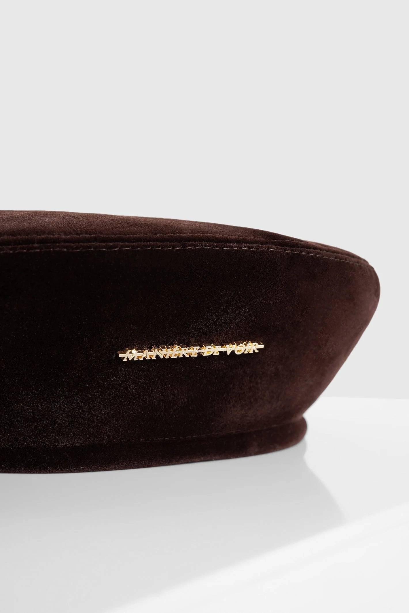 Anya - Velvet Beret - Brown - Image 4
