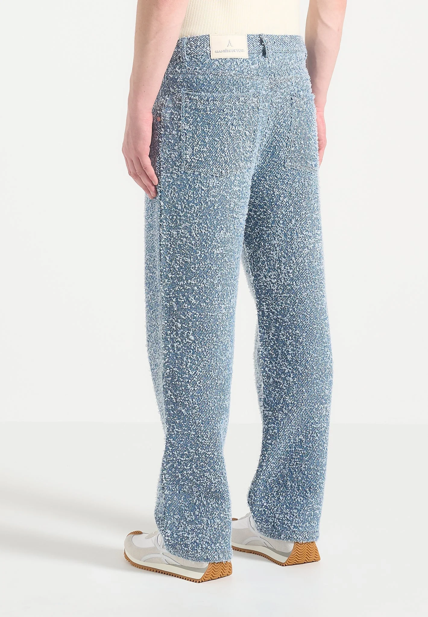 Arnault - Boucle Pleated Denim Jeans - Blue - Image 5
