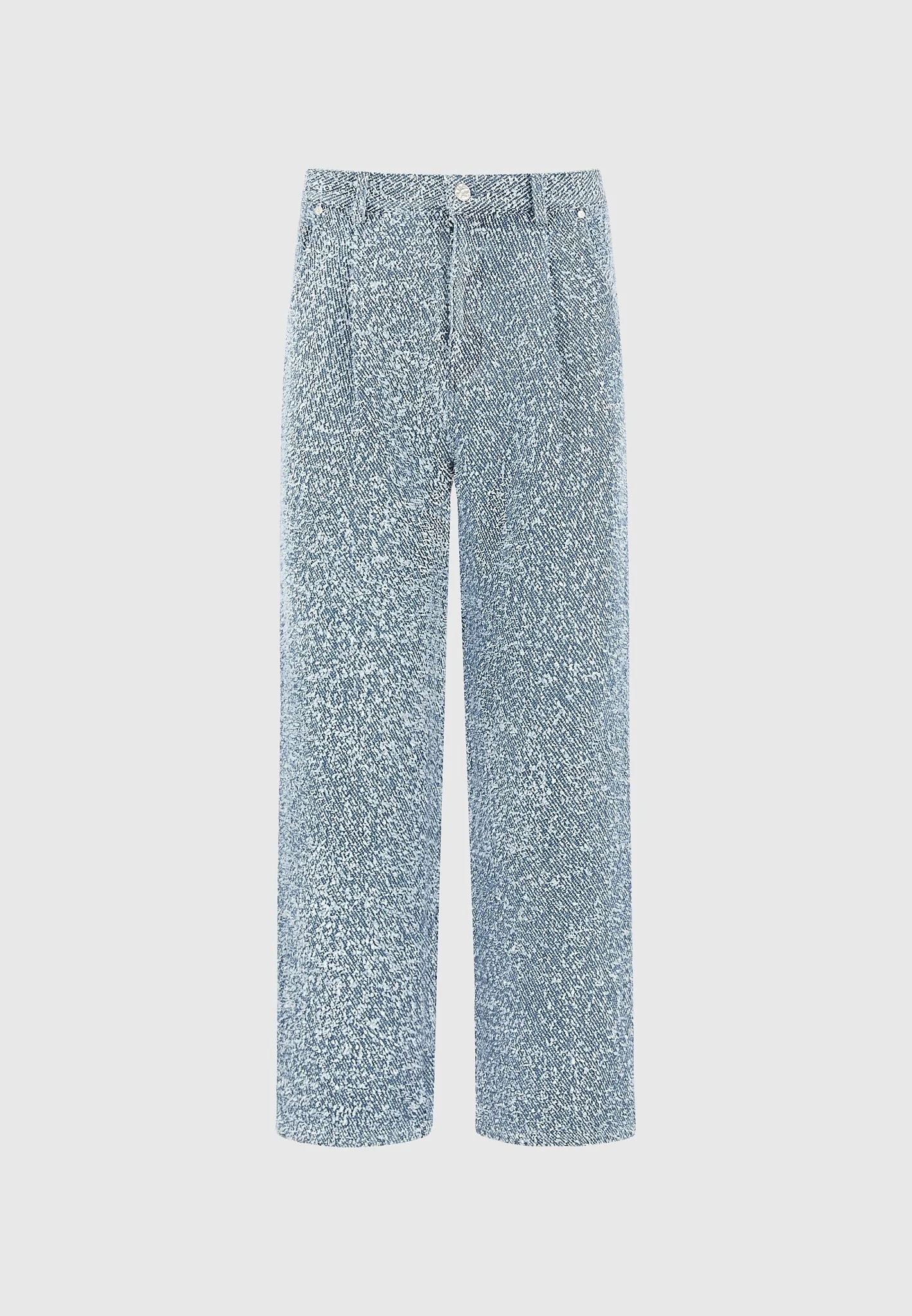 Arnault - Boucle Pleated Denim Jeans - Blue - Image 7