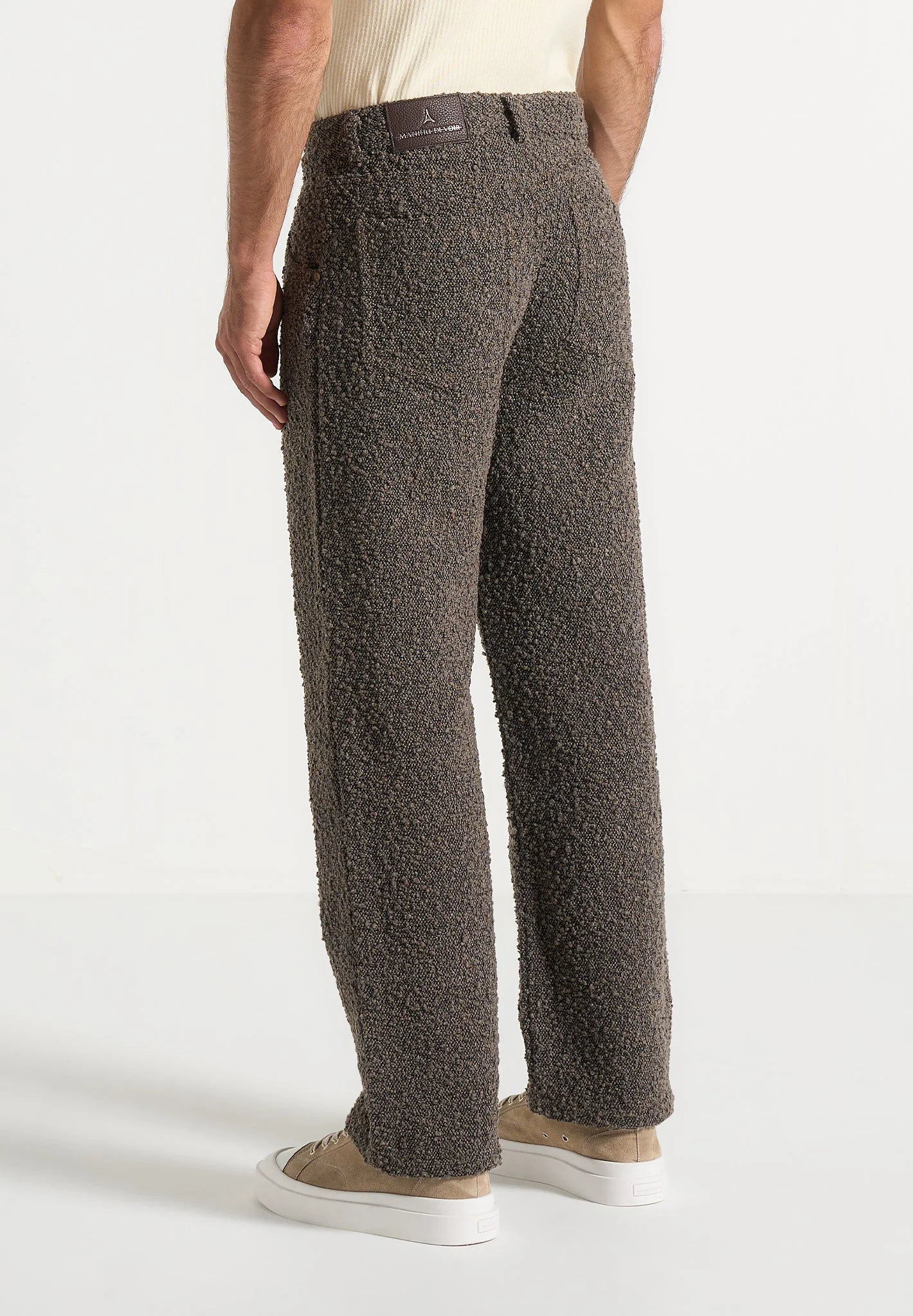 Arnault - Boucle Pleated Jeans - Brown - Image 4