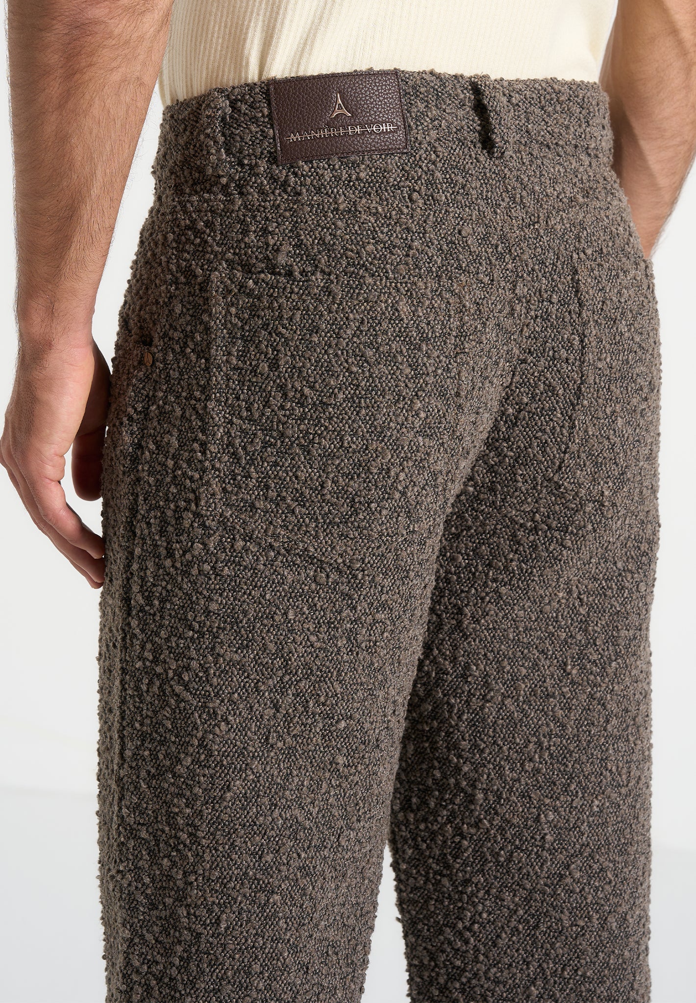 Arnault - Boucle Pleated Jeans - Brown - Image 5