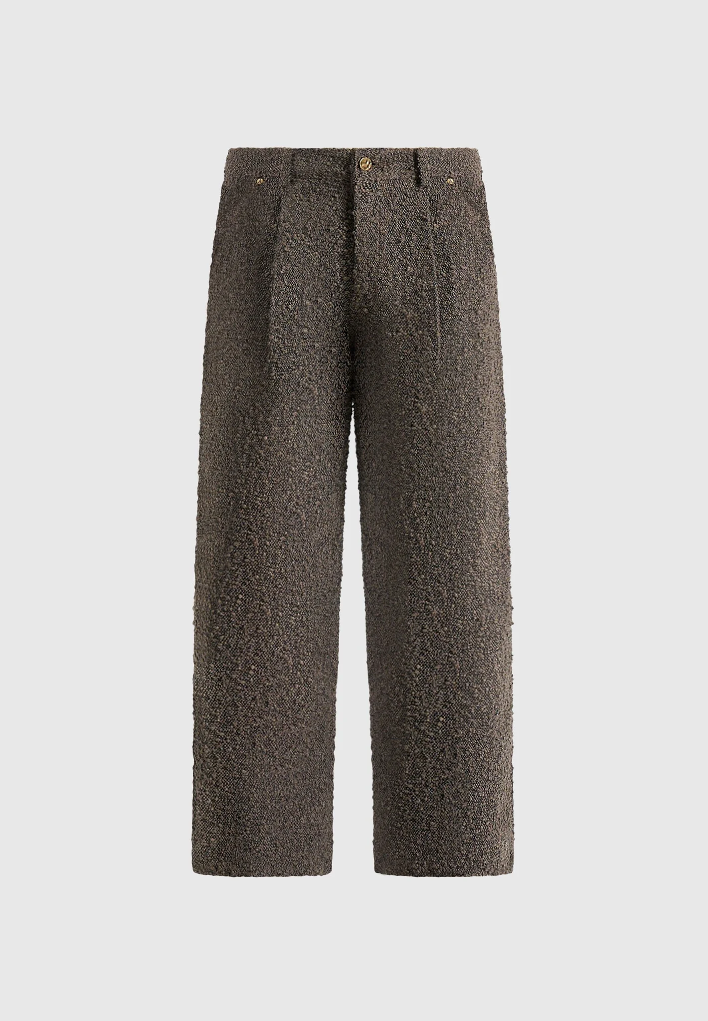 Arnault - Boucle Pleated Jeans - Brown - Image 7