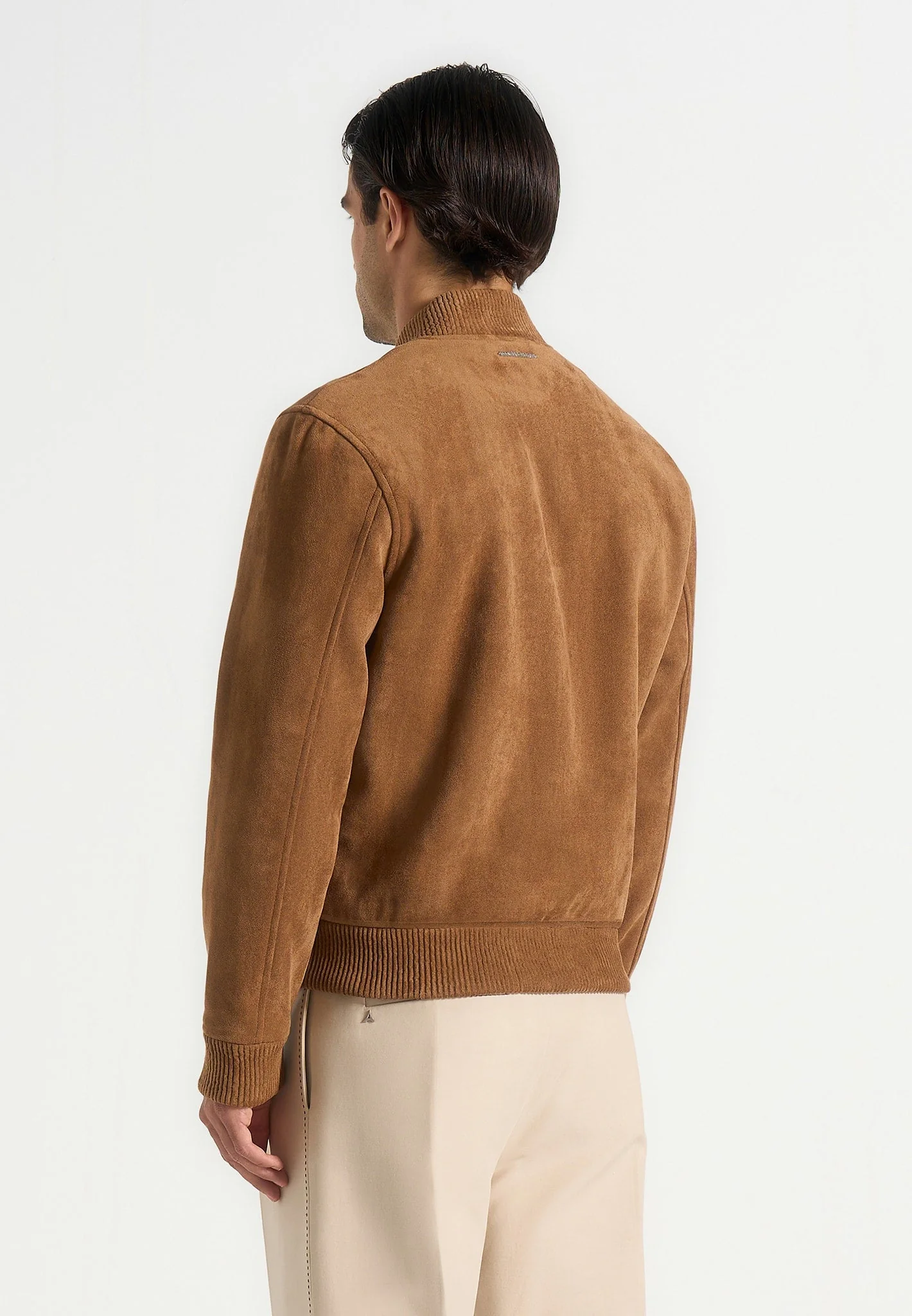 Arsene - Suede Bomber Jacket - Fawn - Image 5
