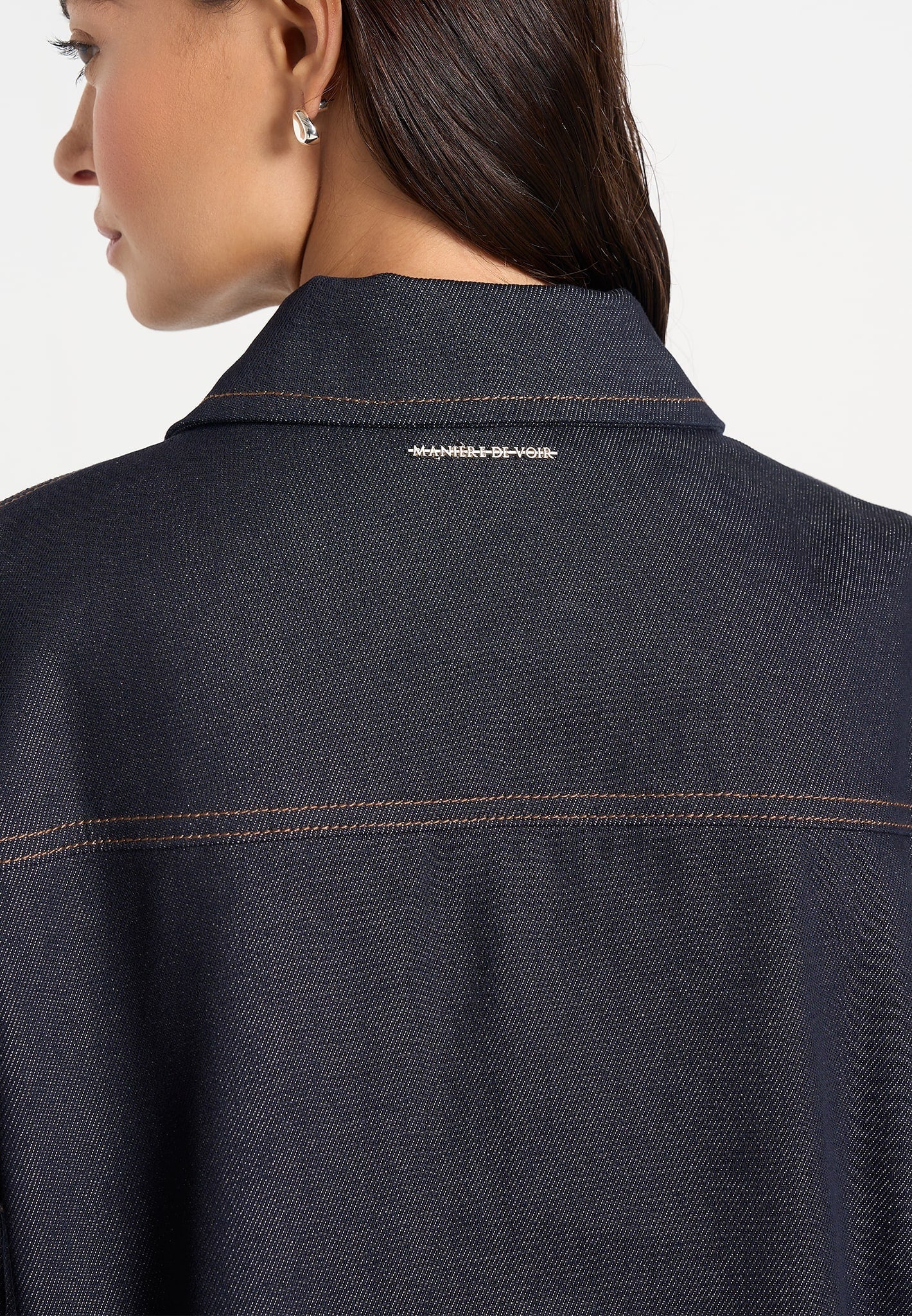 Asher - Unisex Denim Shirt - Indigo - Image 8