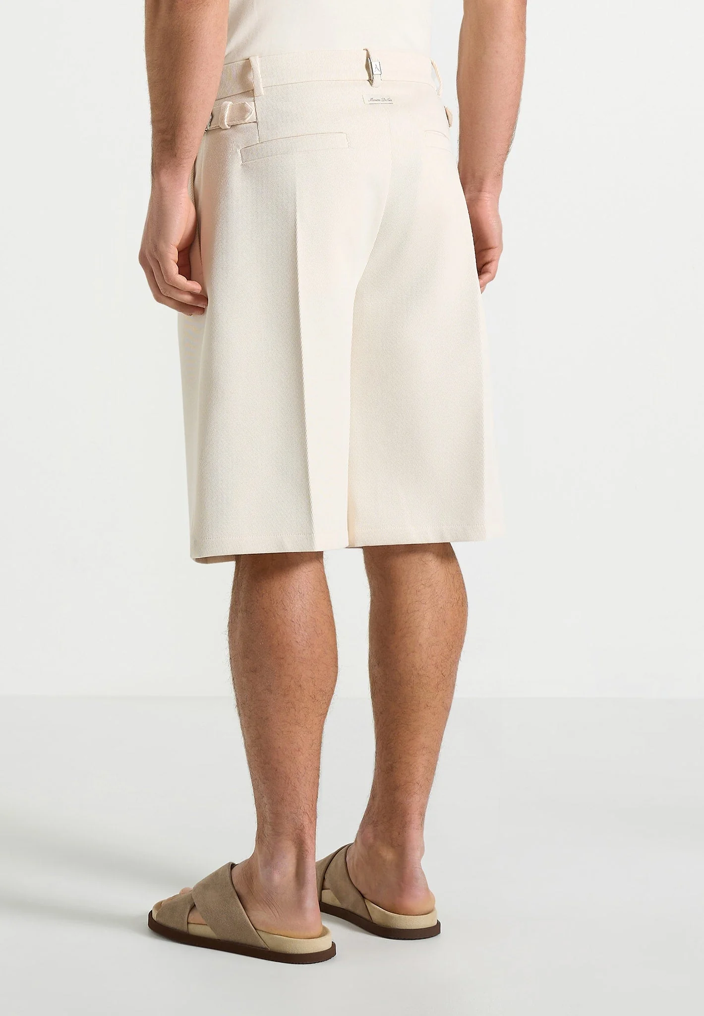 Auguste - Tailored Twill Bermuda Shorts - Cream - Image 4
