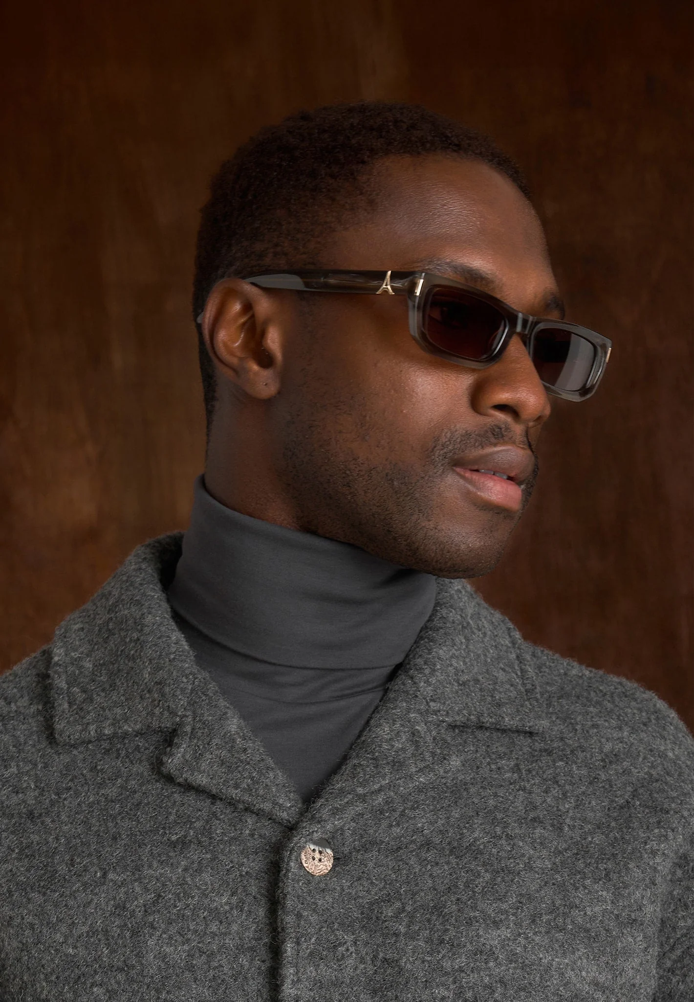 Aurel - Wool Jacket With Revere Collar - Grey - Image 6