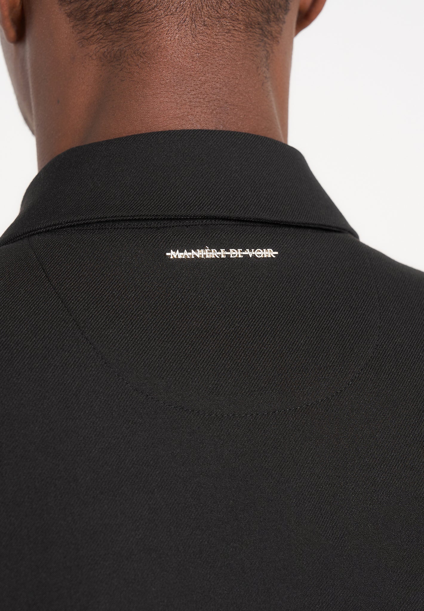 Aven - Boxy Shirt With Crease - Black - Image 5