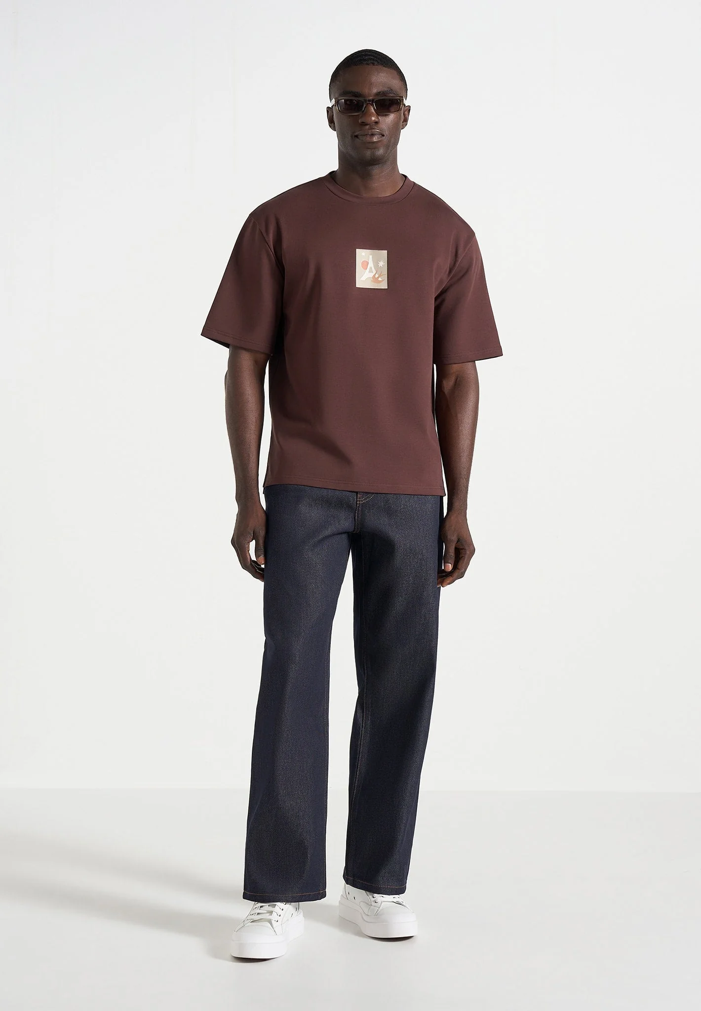 Thibault - Bird Detail Cotton T-Shirt - Brown - Image 2