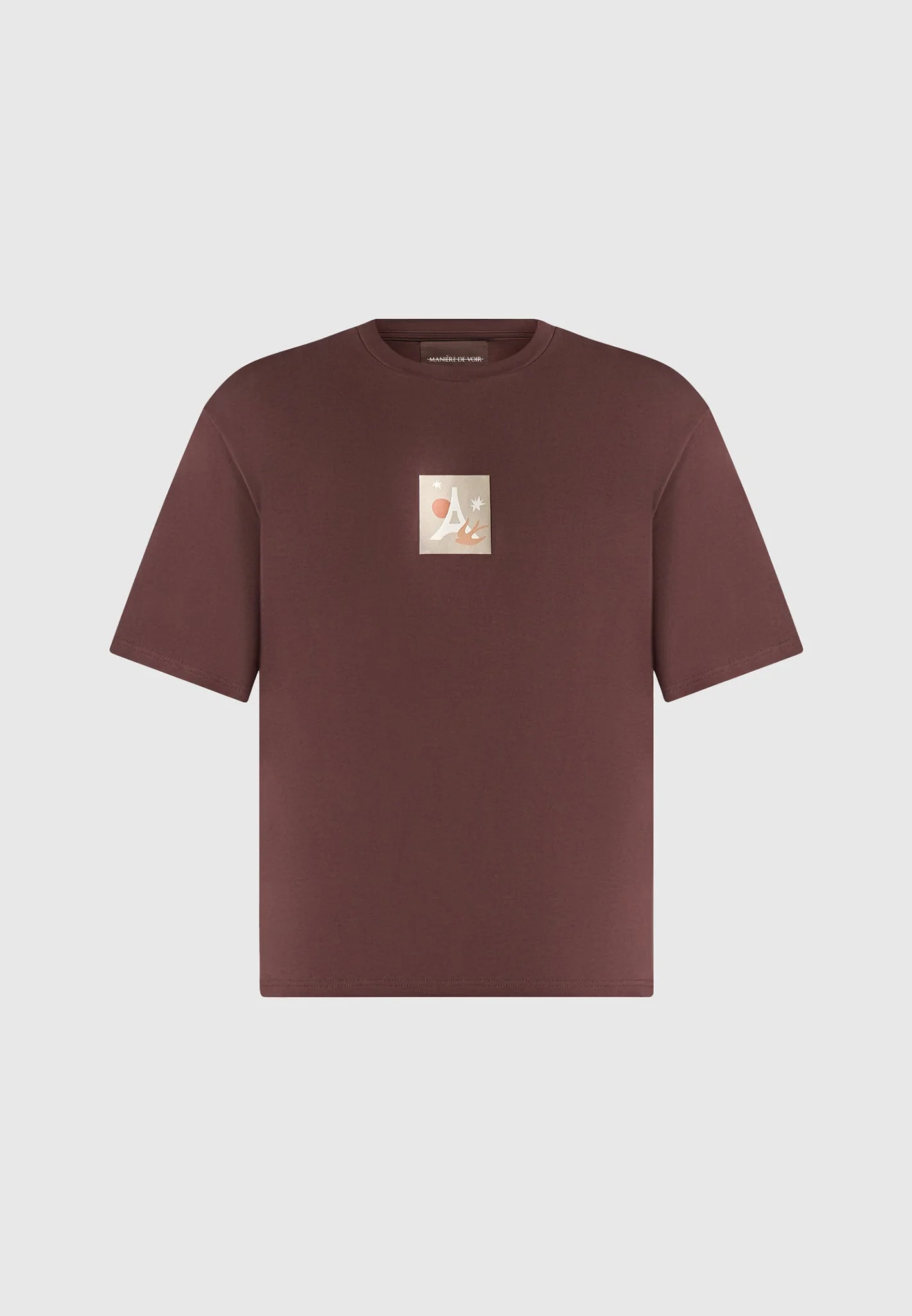 Thibault - Bird Detail Cotton T-Shirt - Brown - Image 7
