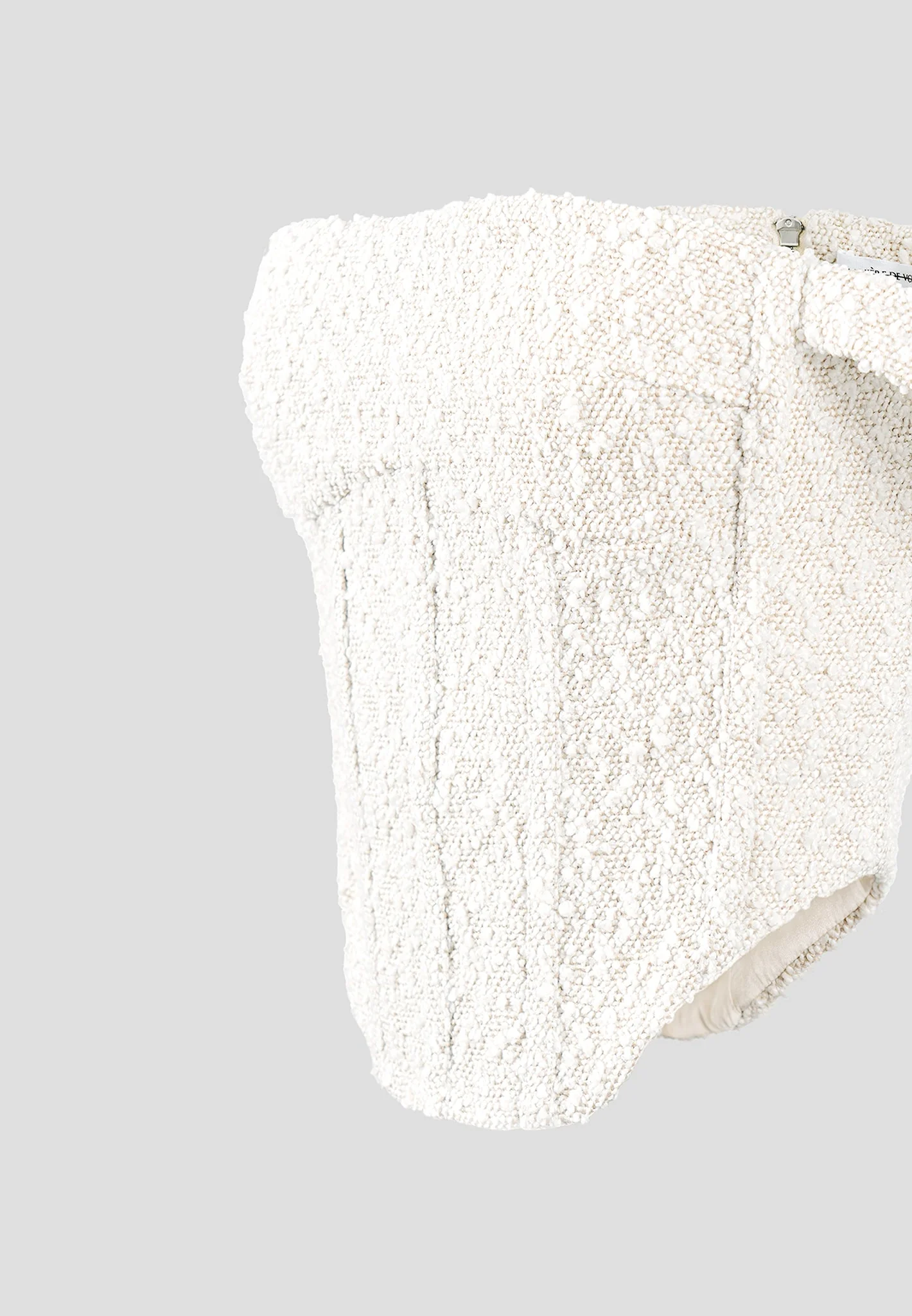 Bonnie - Boucle Bardot Corset Top - Off White - Image 6