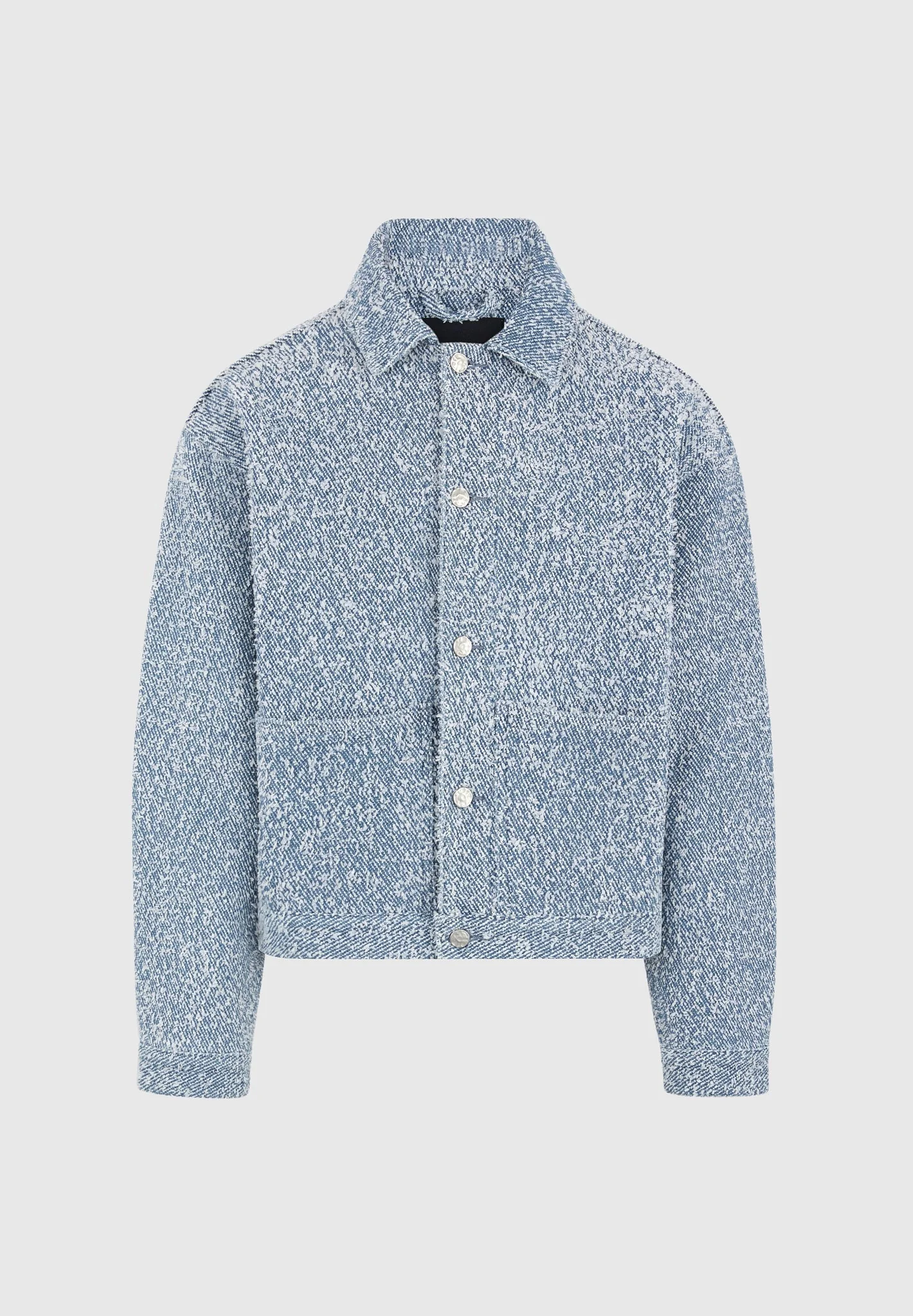 Damien - Boucle Jacket with Back Pleat - Blue - Image 7