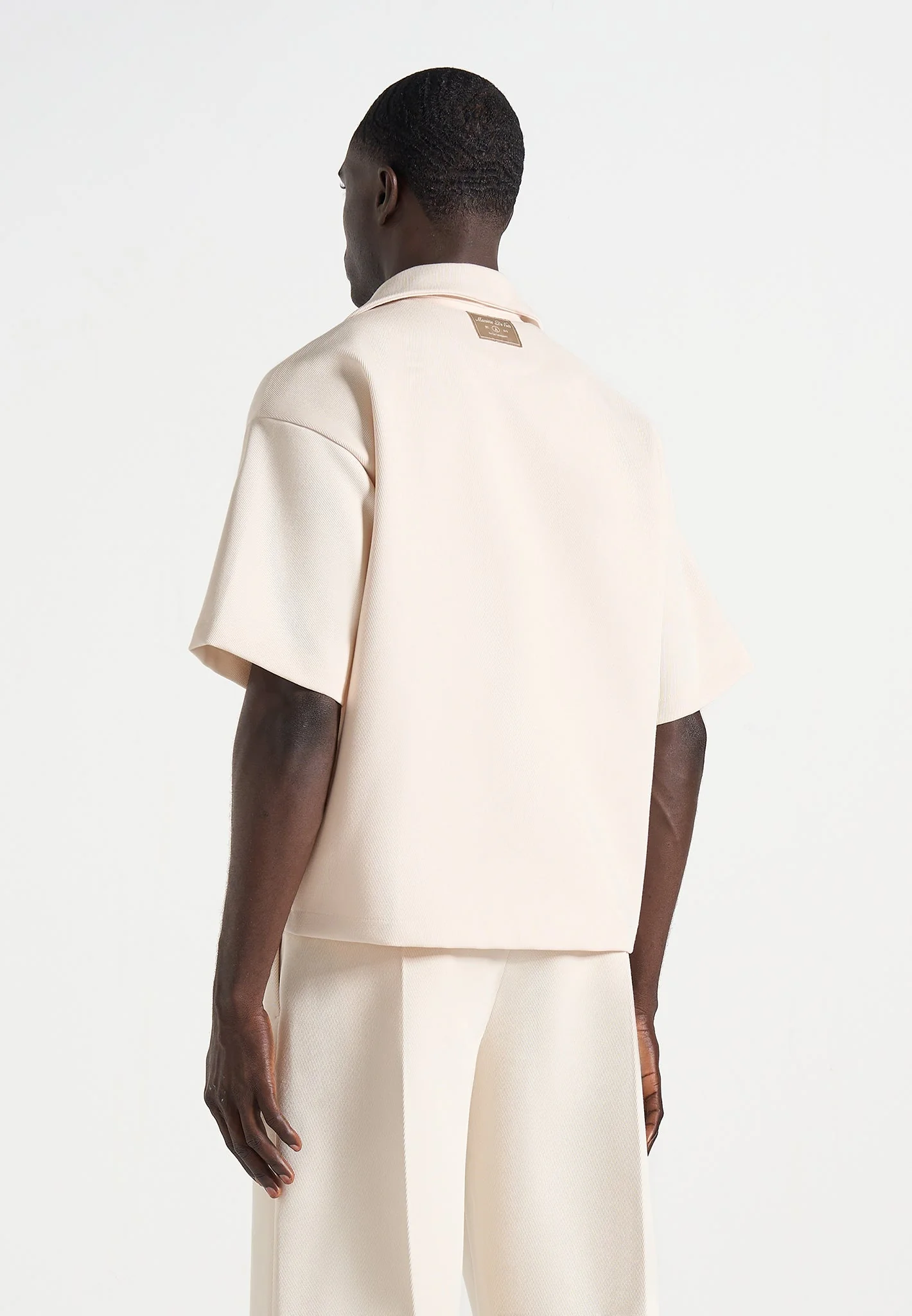 Abel - Boxy Twill Double Breasted Shirt - Cream - Image 5