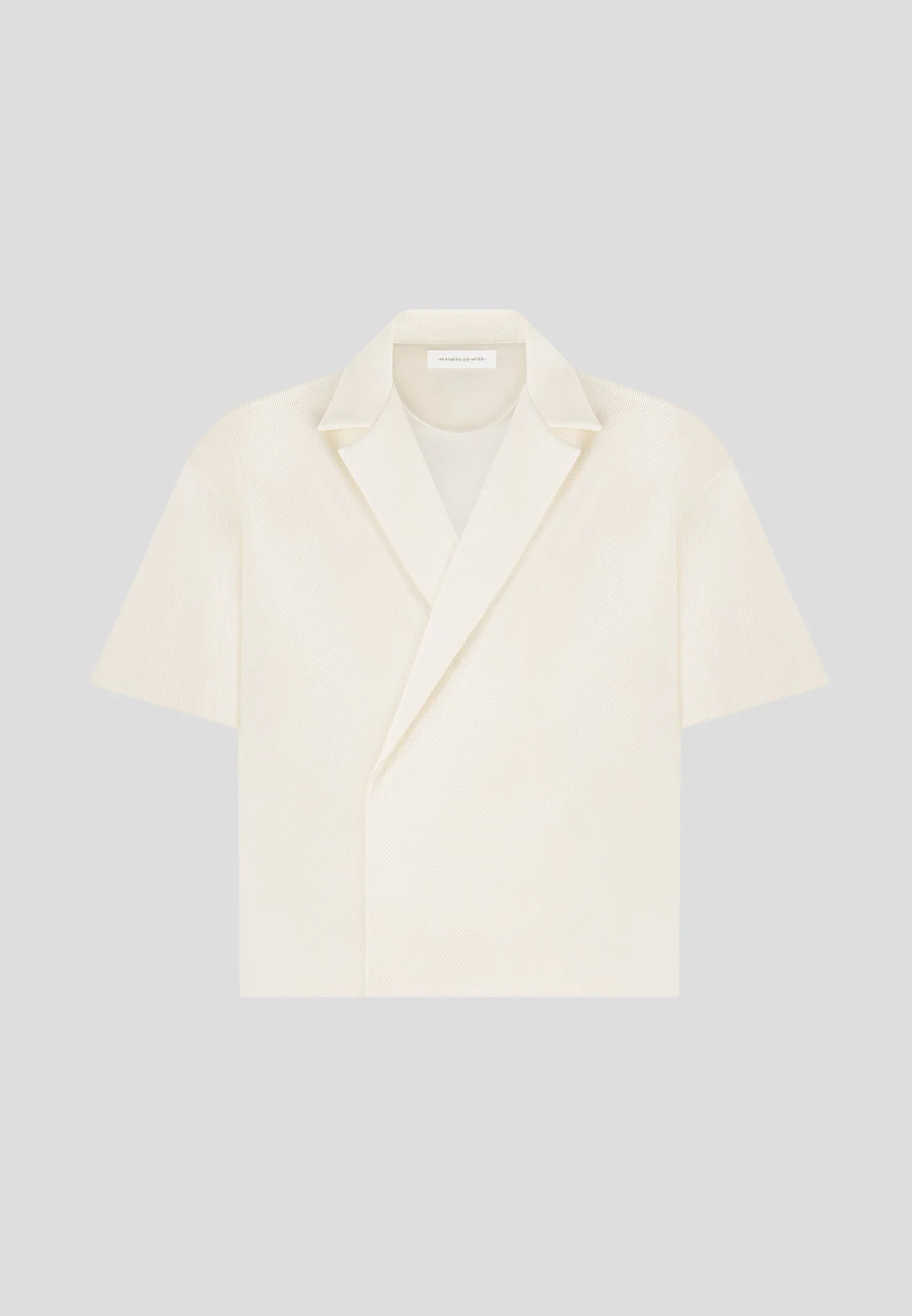 Abel - Boxy Twill Double Breasted Shirt - Cream - Image 6