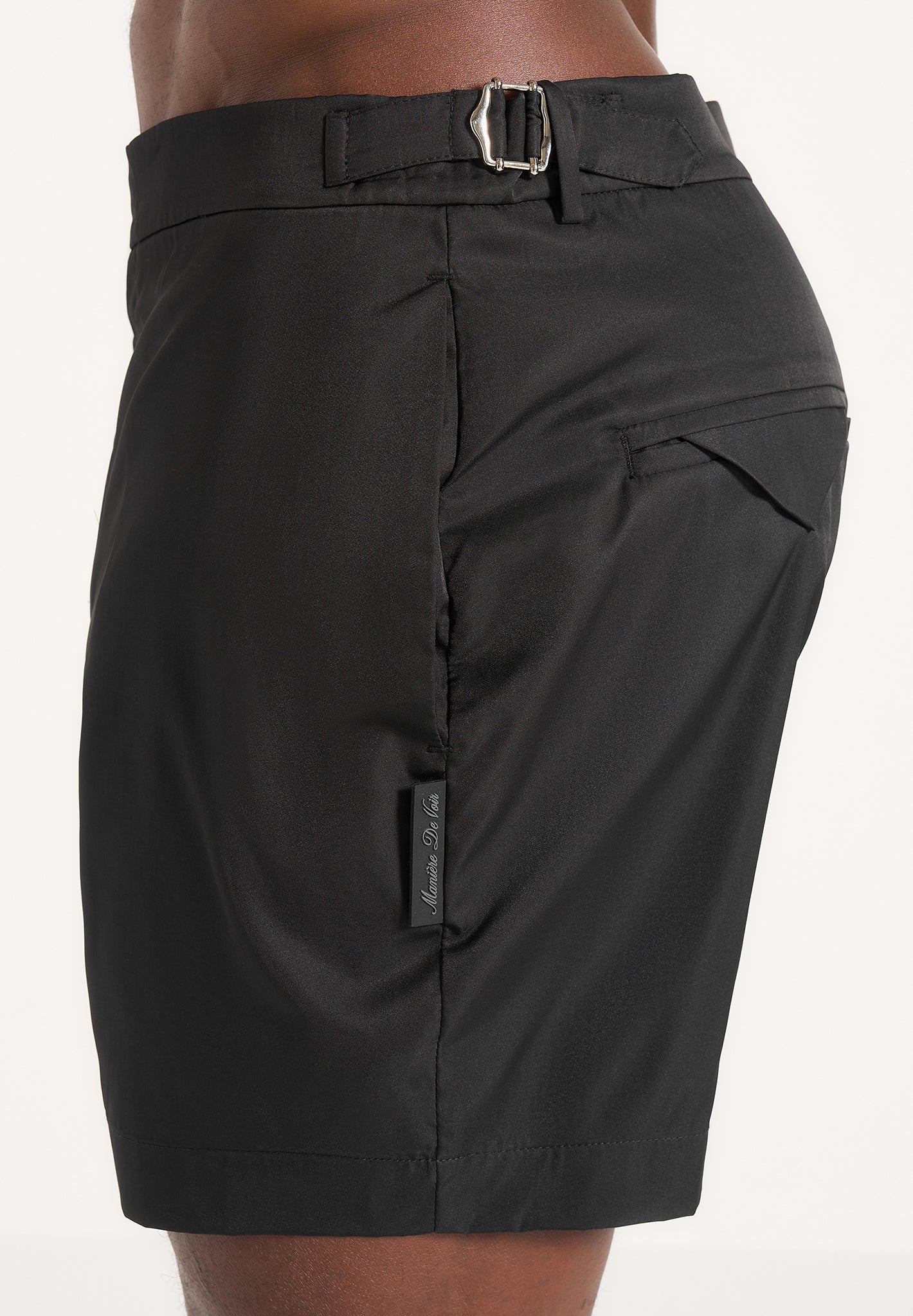 Brian - Polished Nylon Swim Shorts - Black - Image 3