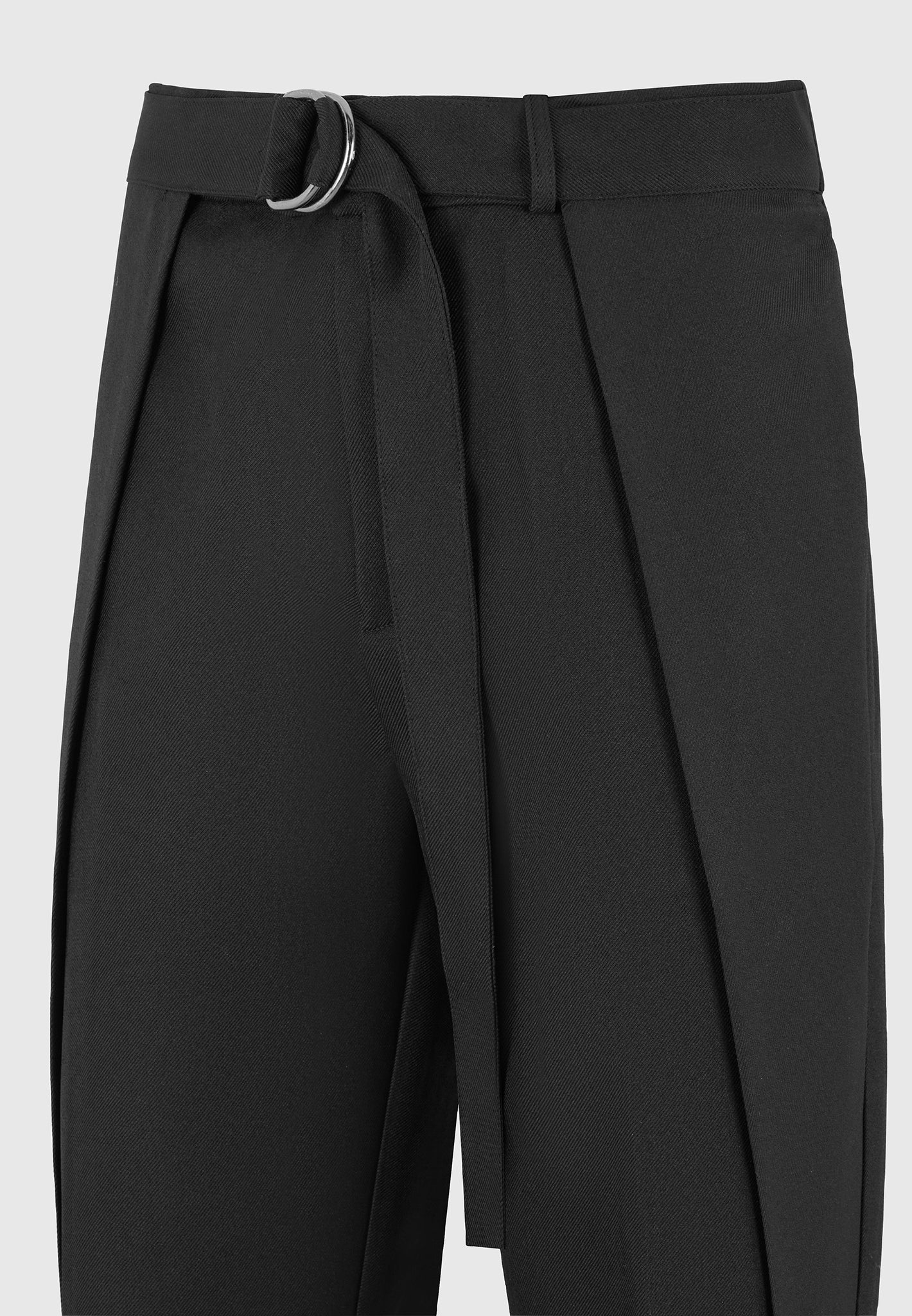 Charles - Wide Fit Wrap Leg Tailored Trousers - Black1 - Image 7