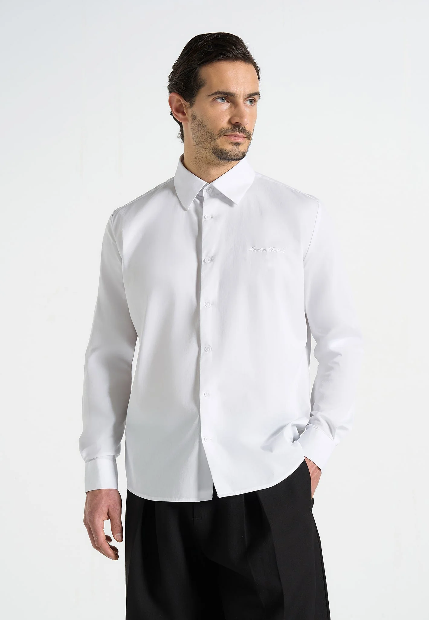 Chris - Signature Tailored Long Sleeved Shirt - White - Image 2