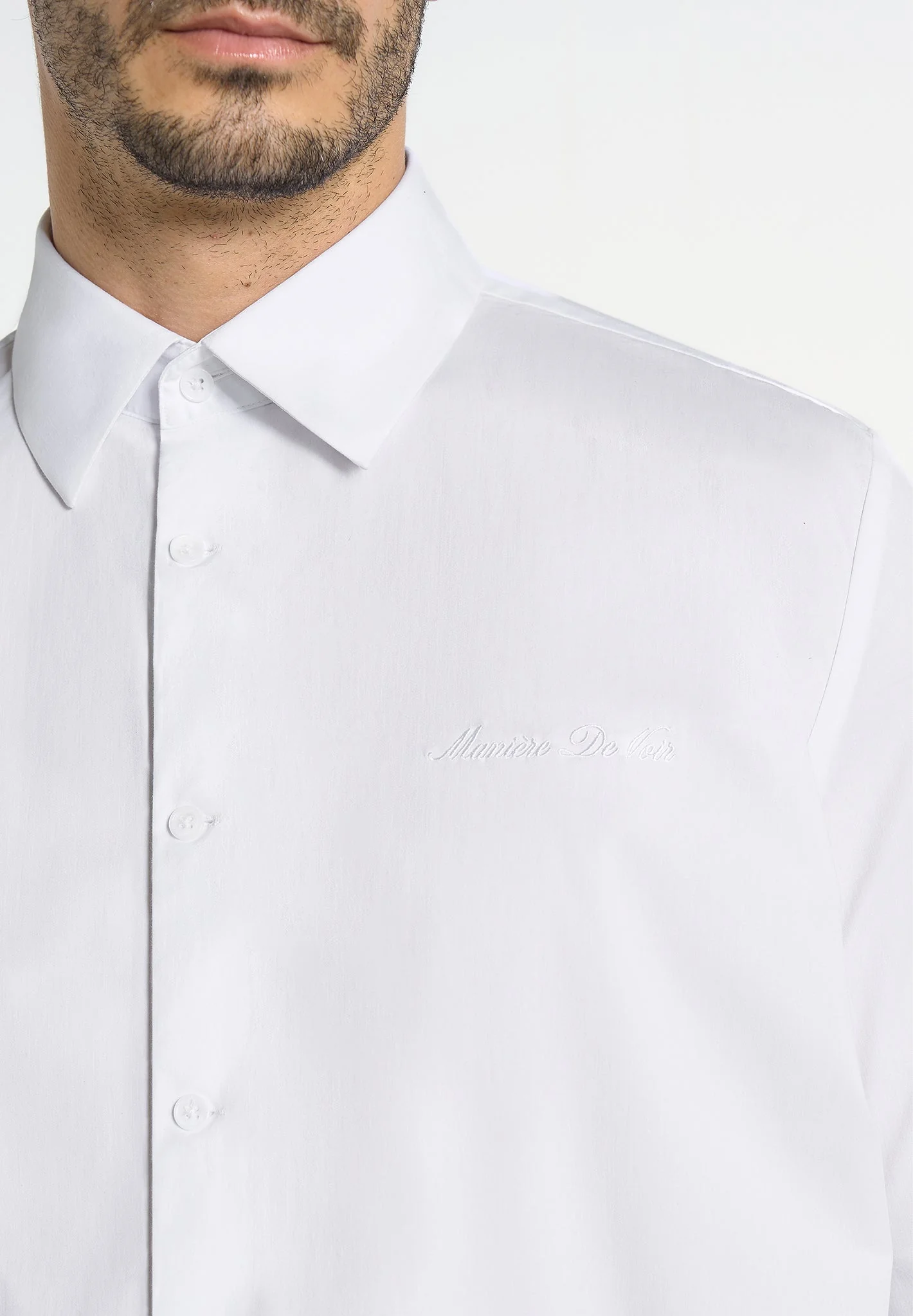 Chris - Signature Tailored Long Sleeved Shirt - White - Image 3