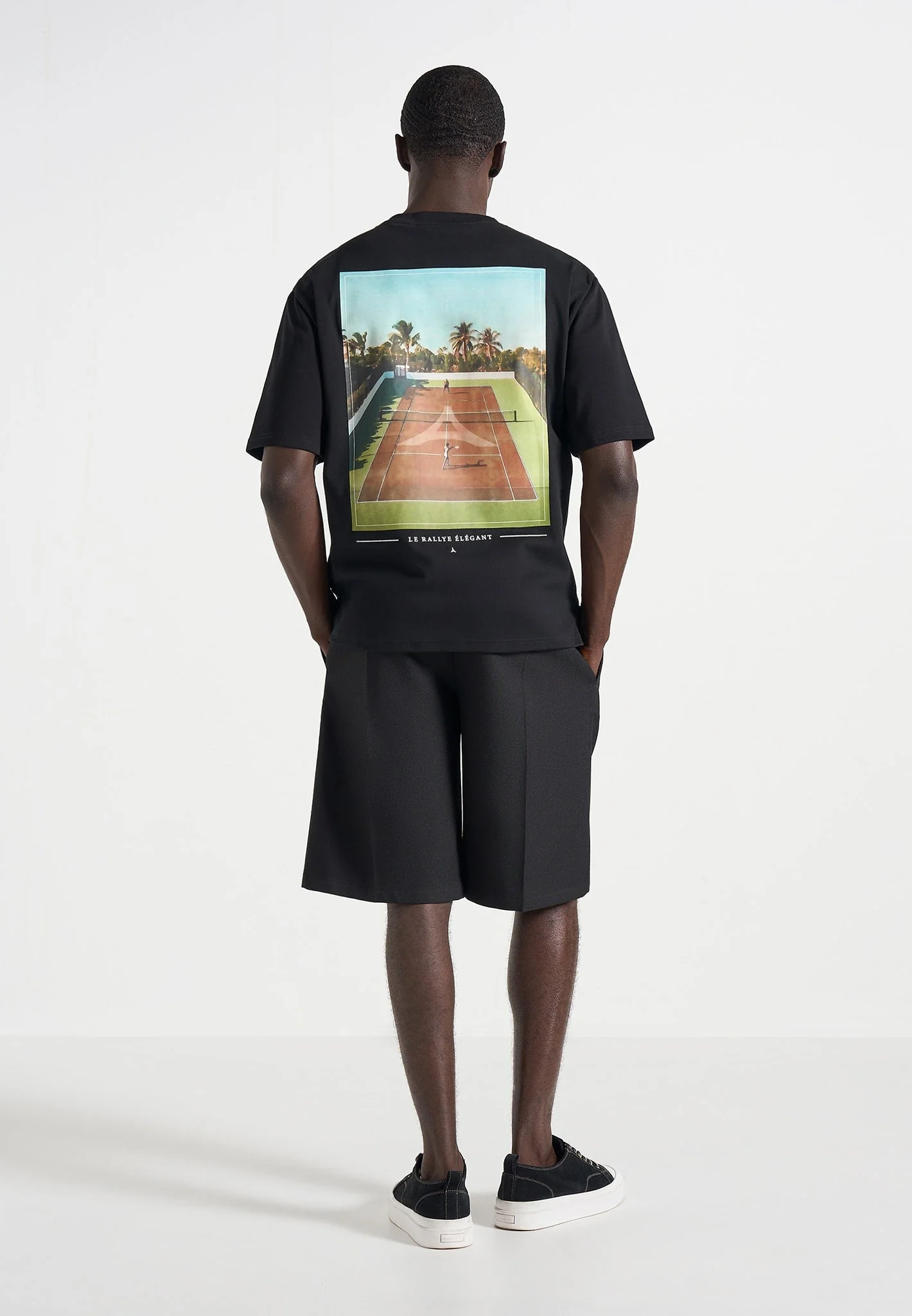 Aaron - Club Saint-Tropez Cotton T-Shirt - Black