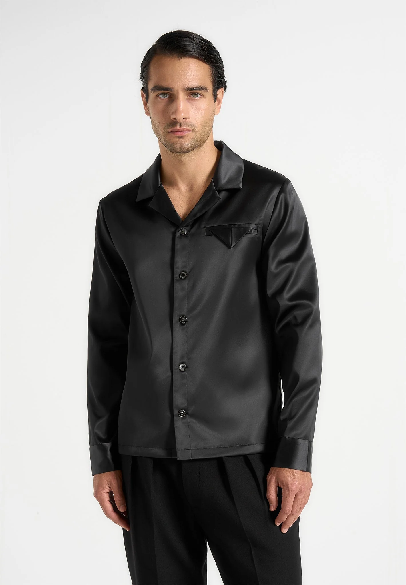 Constant - Satin Shirt - Black - Image 2