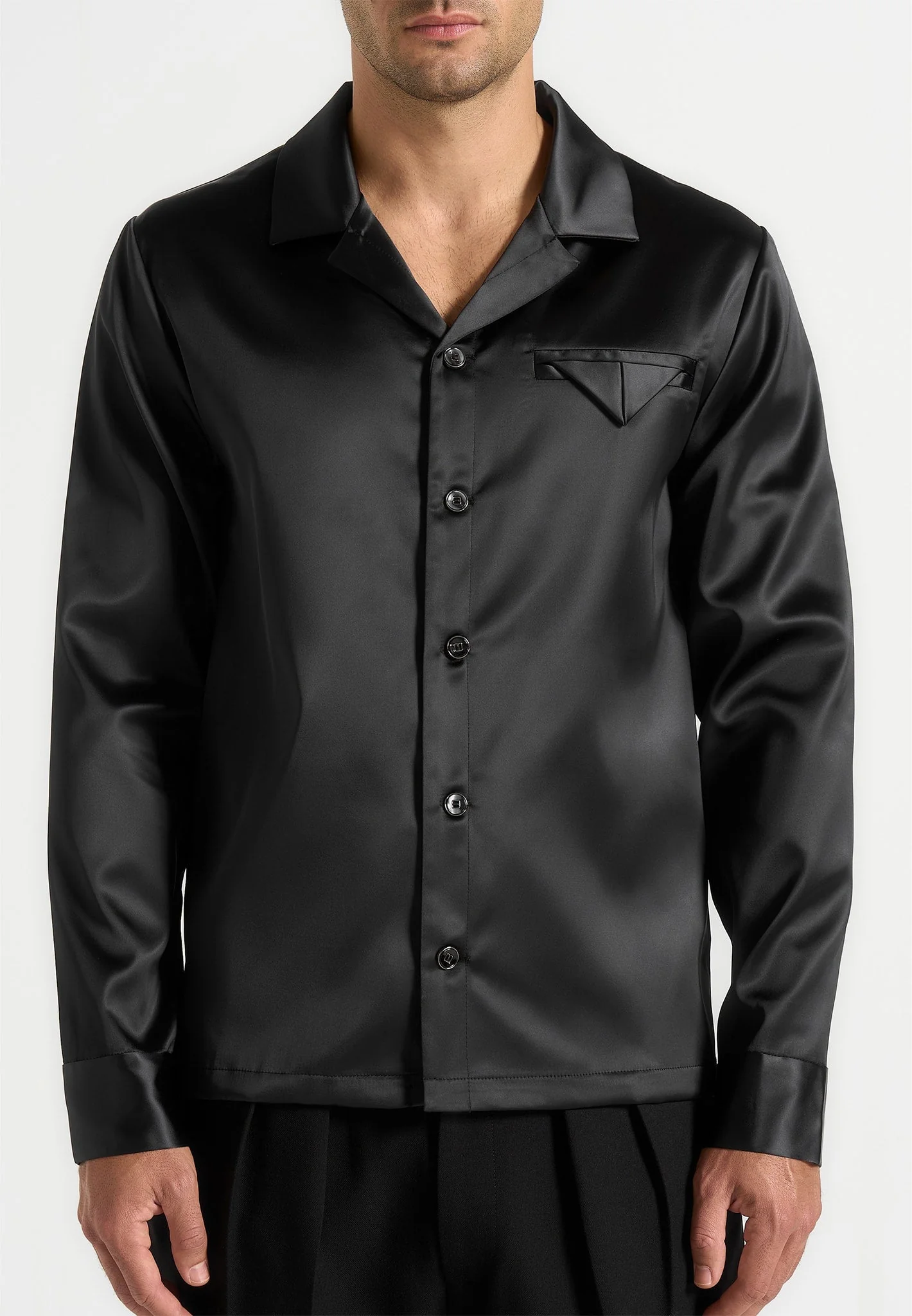 Constant - Satin Shirt - Black - Image 3