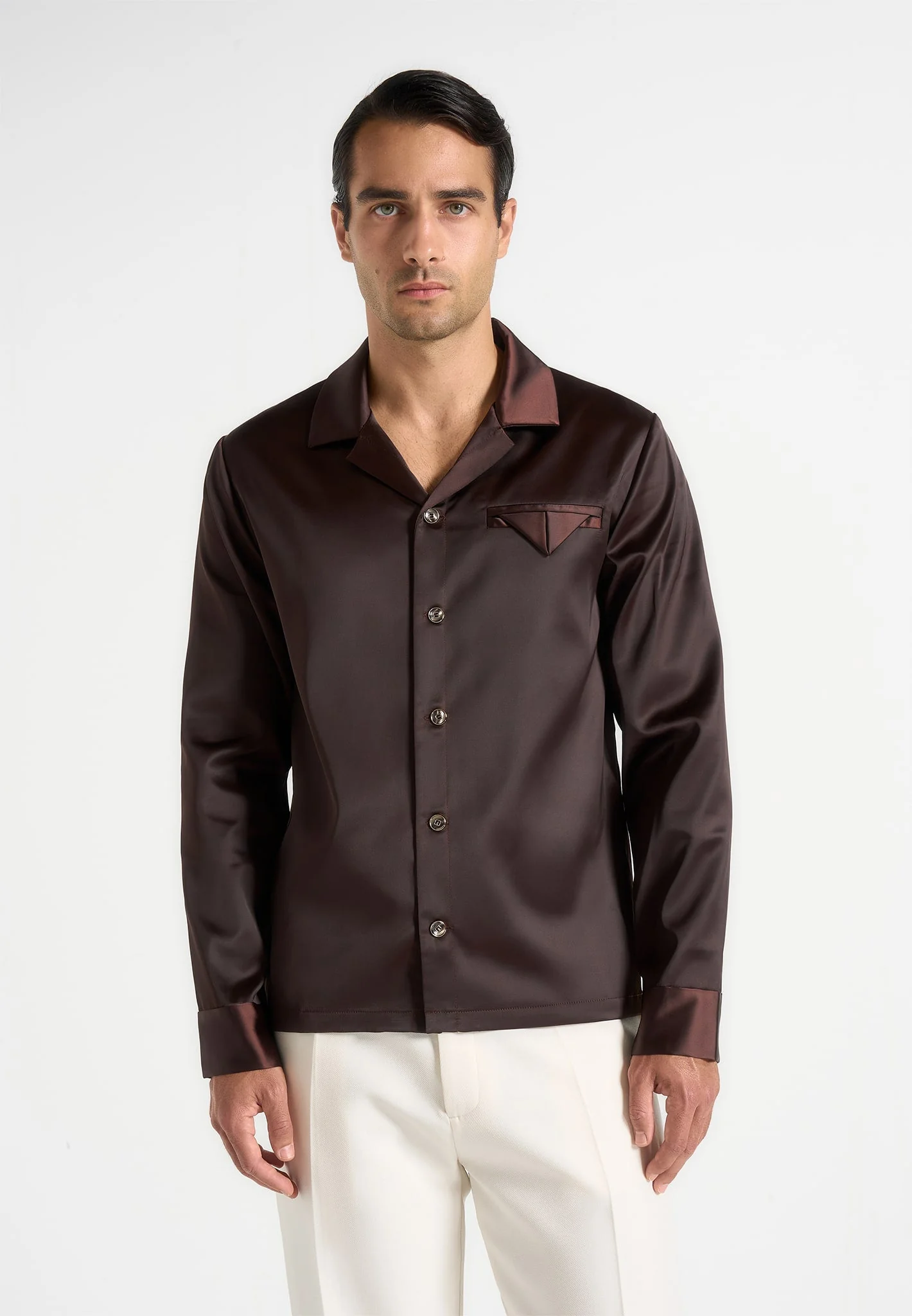 Constant - Satin Shirt - Brown - Image 2