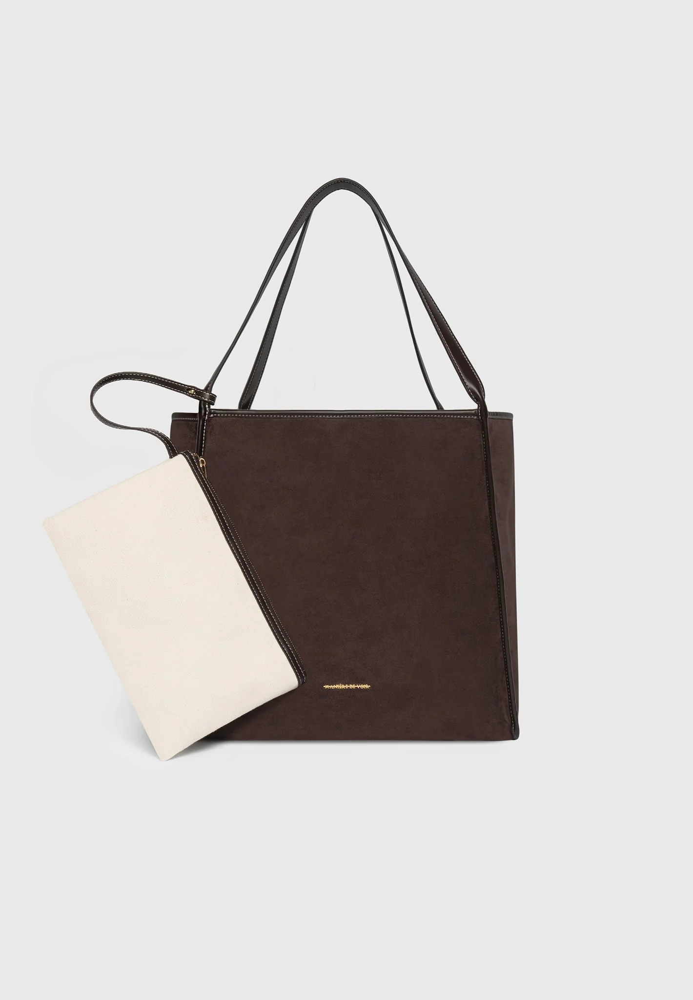 Dakota - Unisex Reversible Leather & Suede Tote Bag - Brown - Image 8