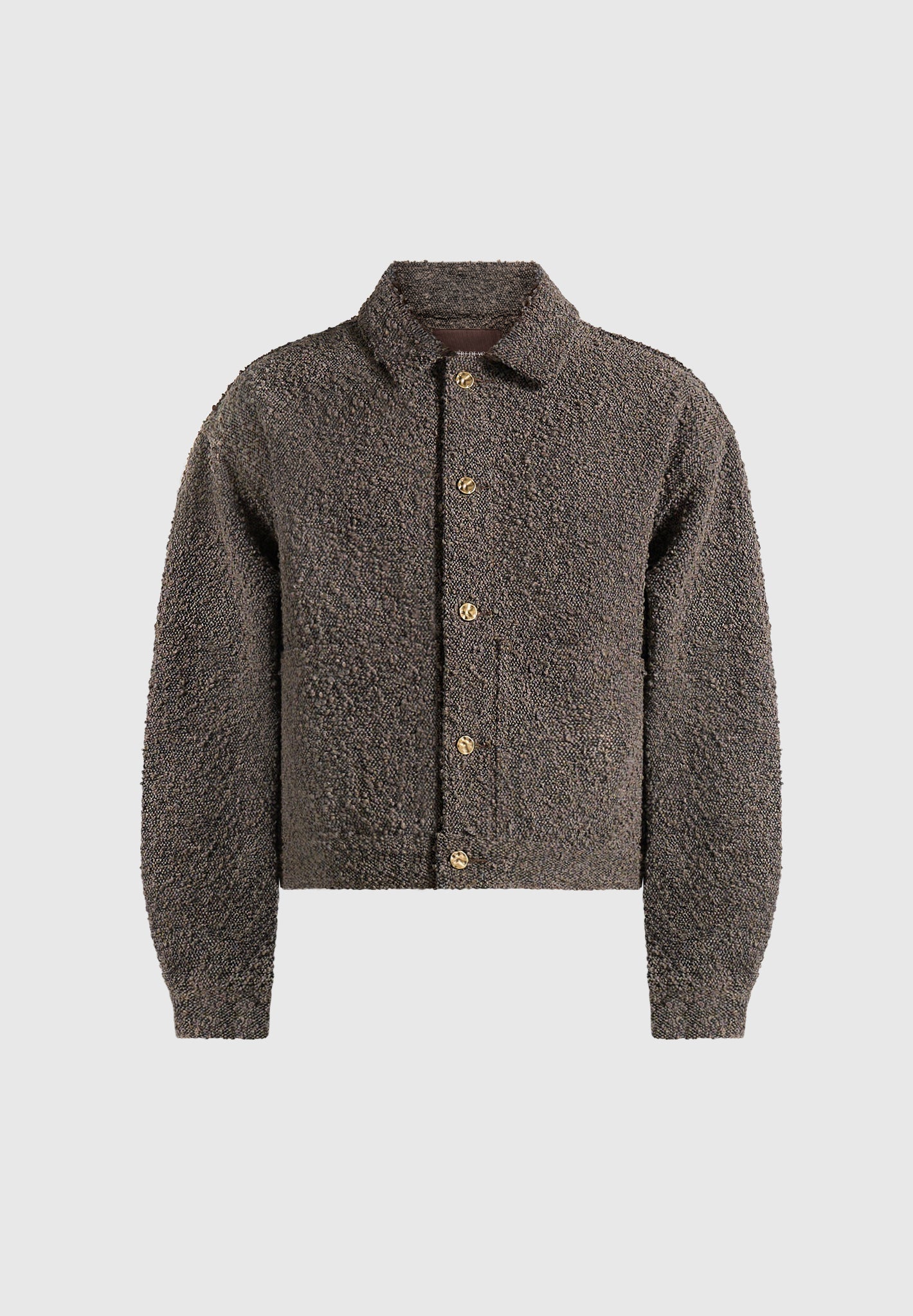 Damien - Boucle Jacket With Back Pleat - Brown - Image 6