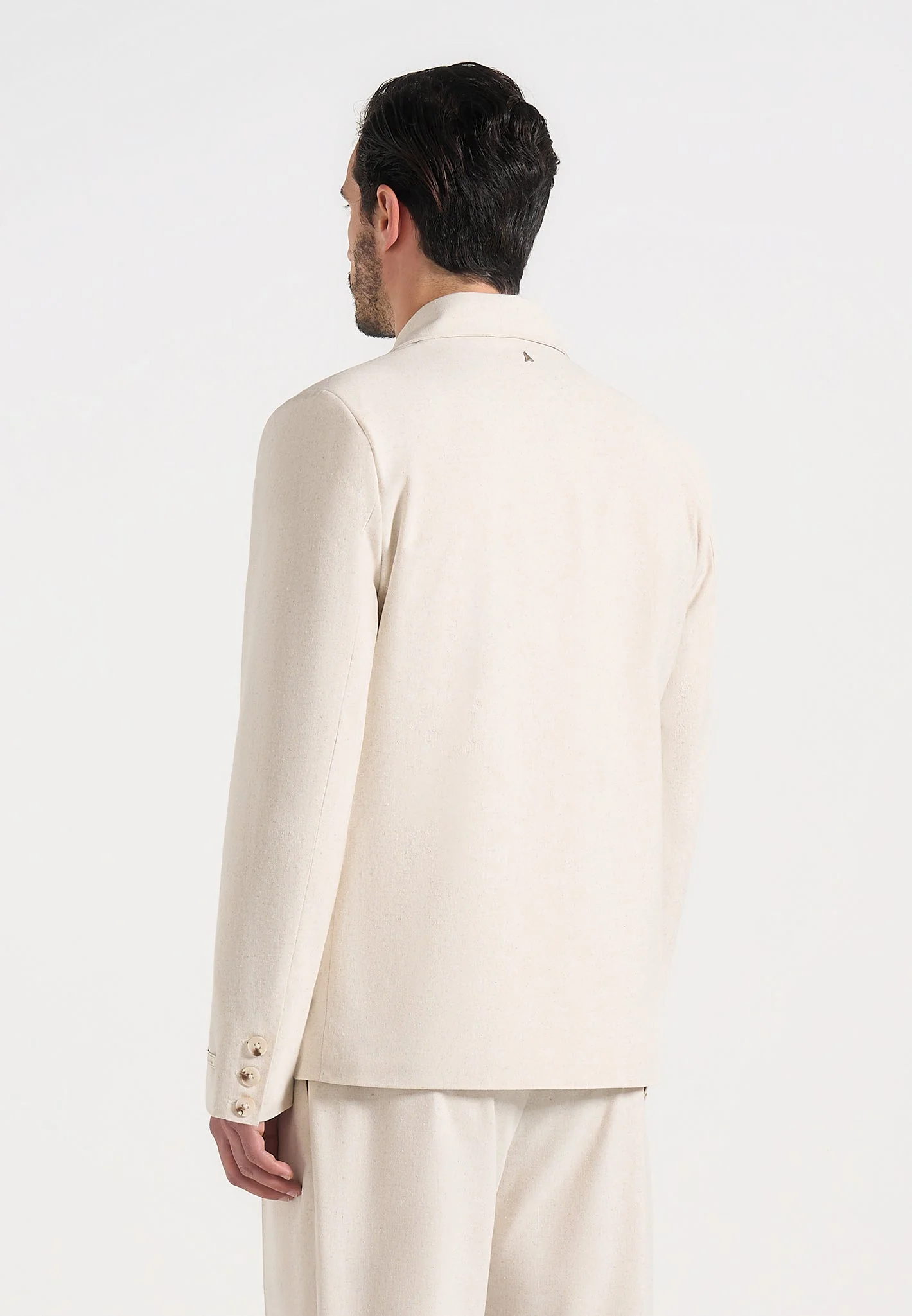 Didier - Double Breasted Linen Blazer - Natural - Image 4