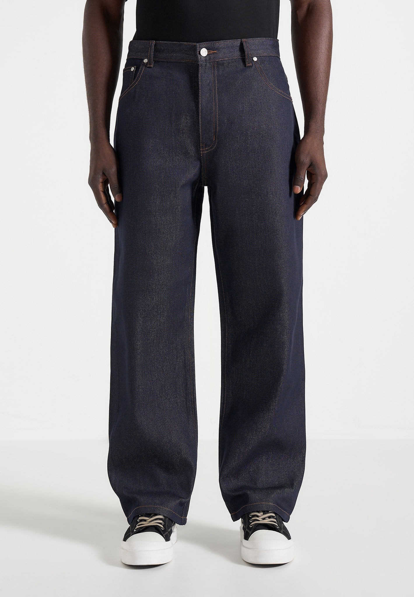 DN002 - Relaxed Fit Denim Jeans - Indigo - Image 3