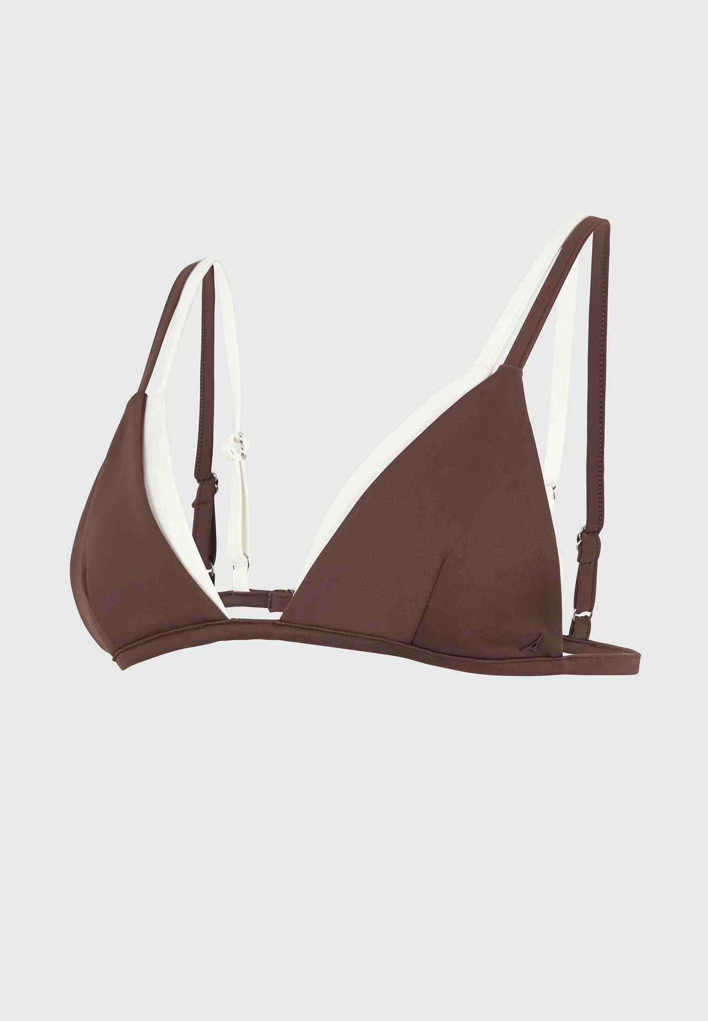 Lydie - Double Layer Bikini Top - Brown/Cream - Image 8
