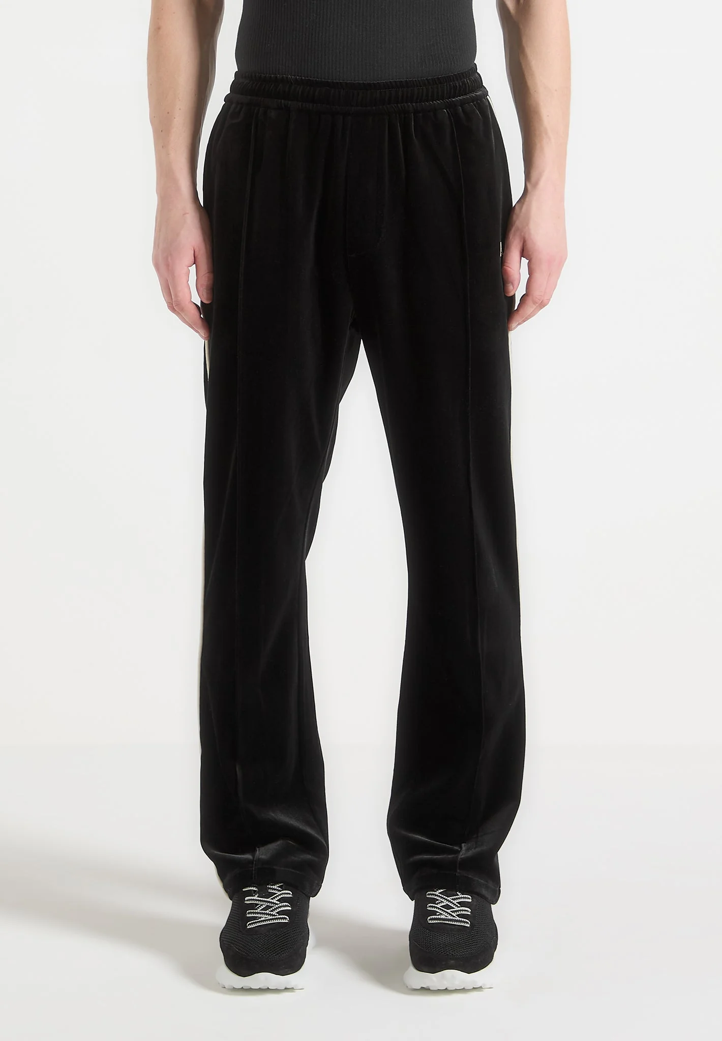 Eiffel Velour Track Pants - Black - Image 3