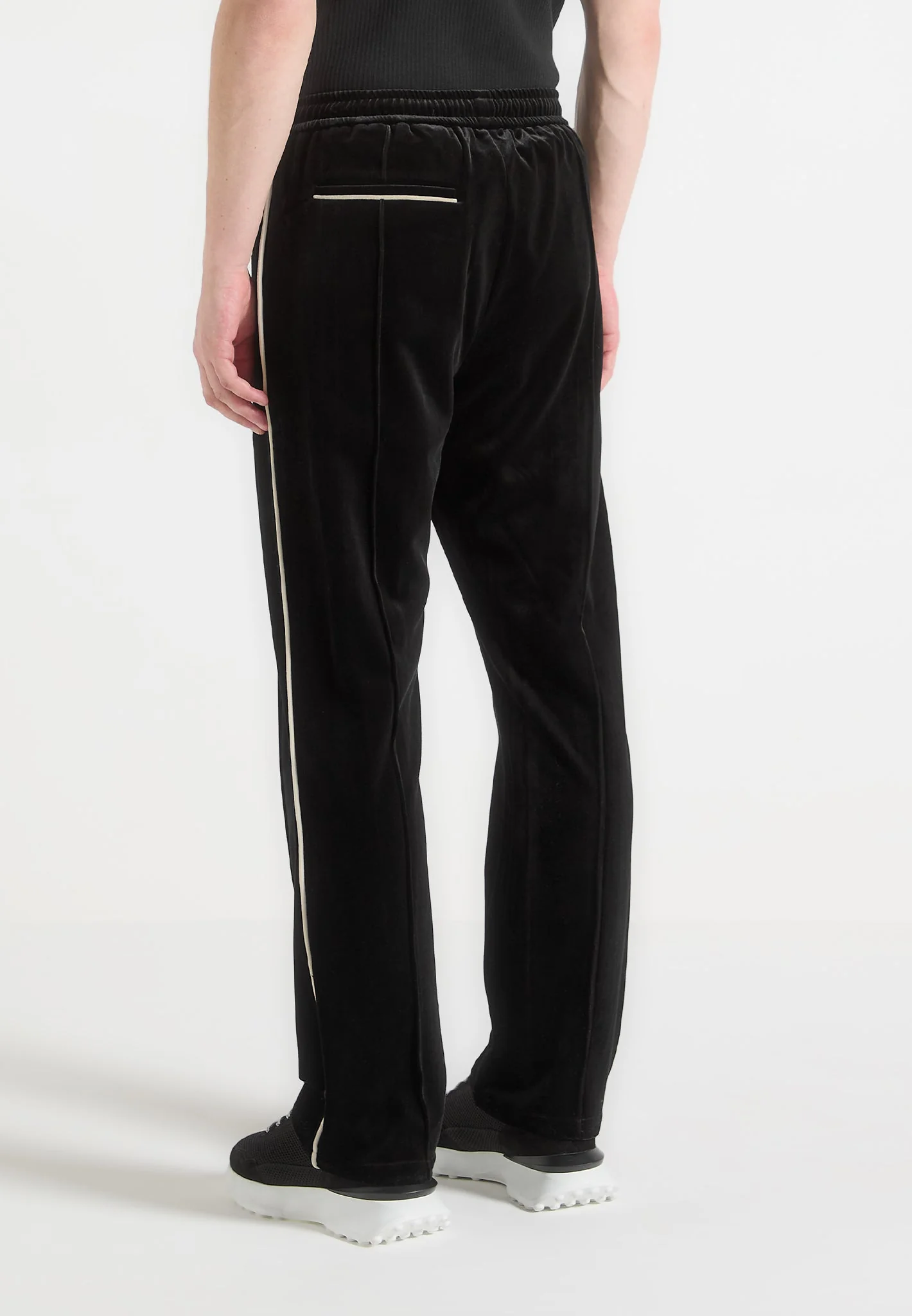 Eiffel Velour Track Pants - Black - Image 4