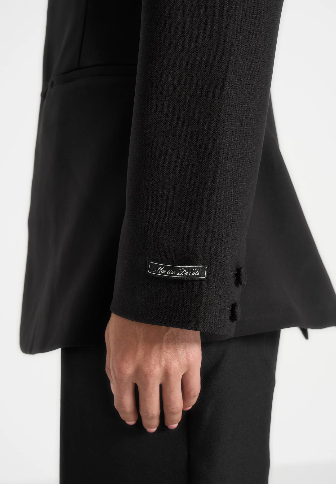 Emy - Shawl Hourglass Blazer - Black - Image 3