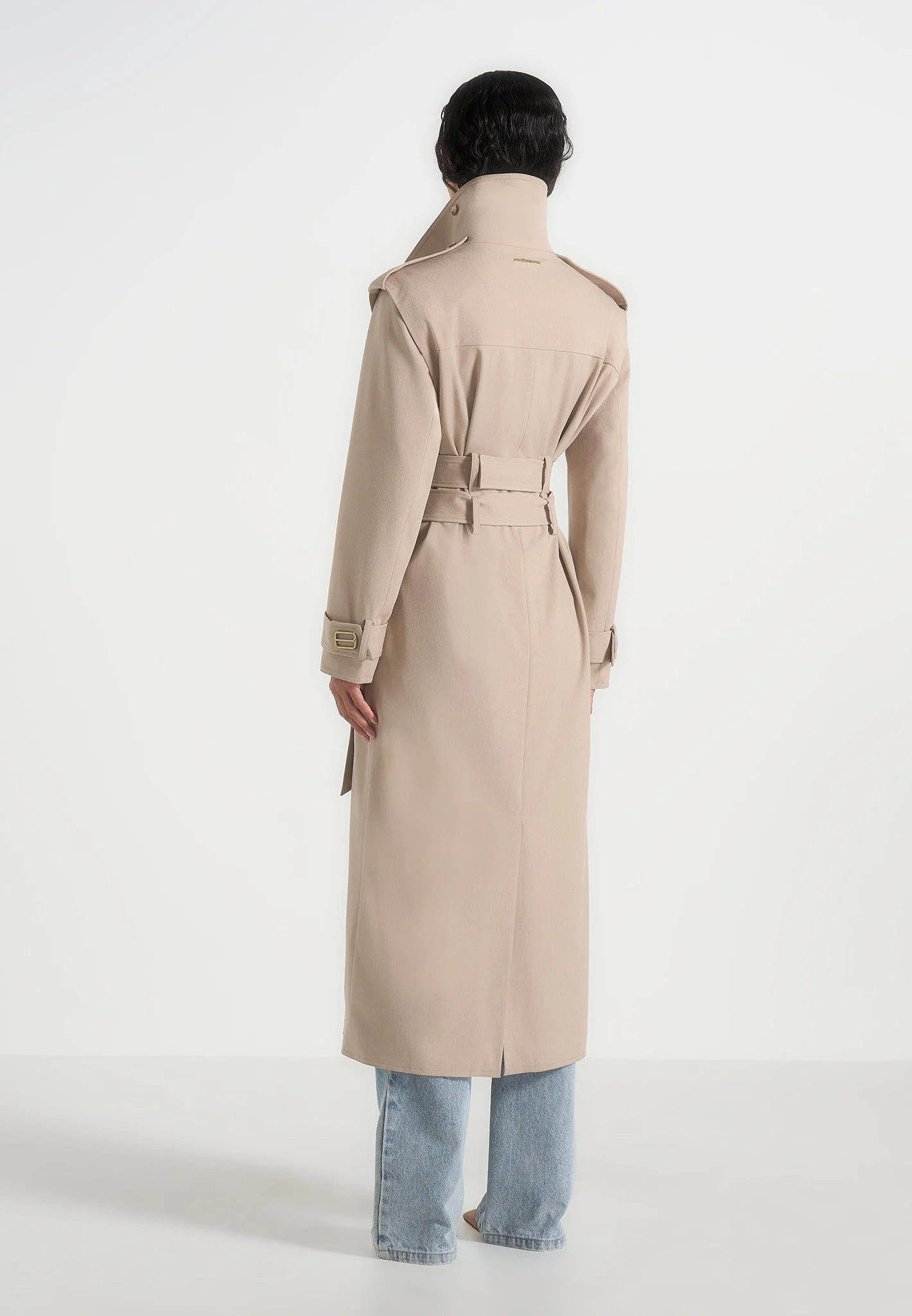 Esther - Trench Coat With Double Belt - Taupe - Image 7