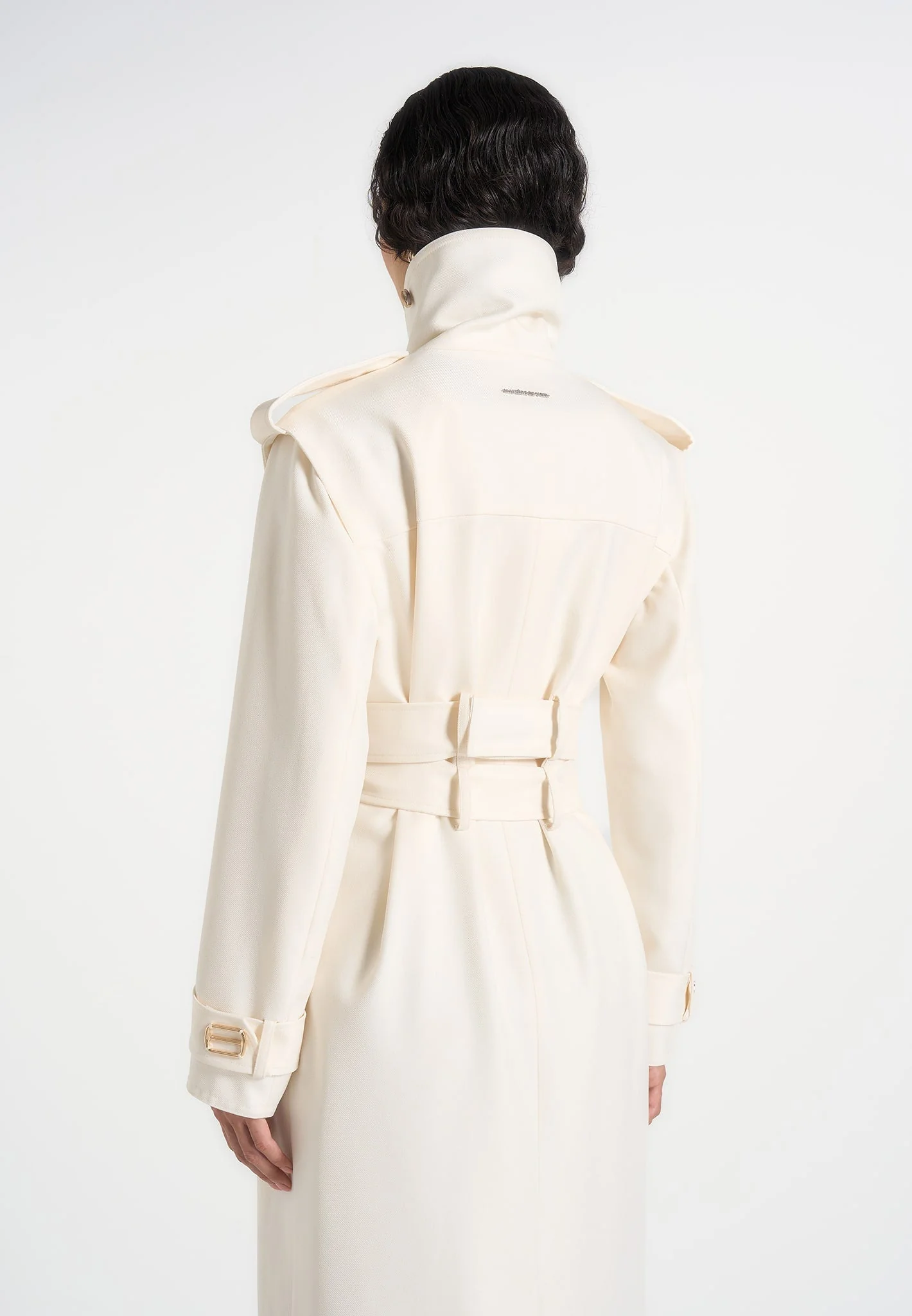Esther - Trench Coat With Double Belt - White - Image 6