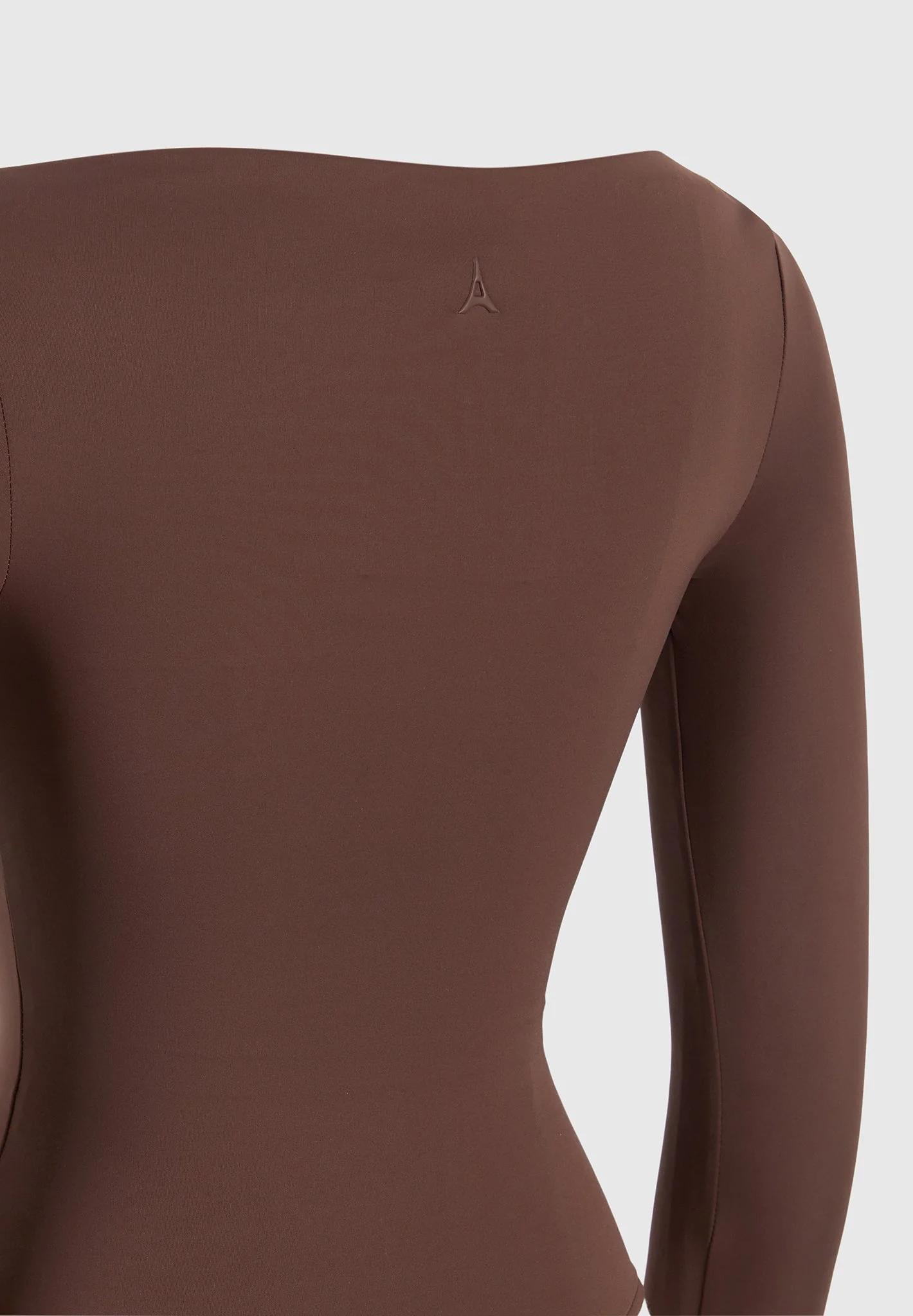 Eva - Boat Neck Bodysuit - Brown - Image 6