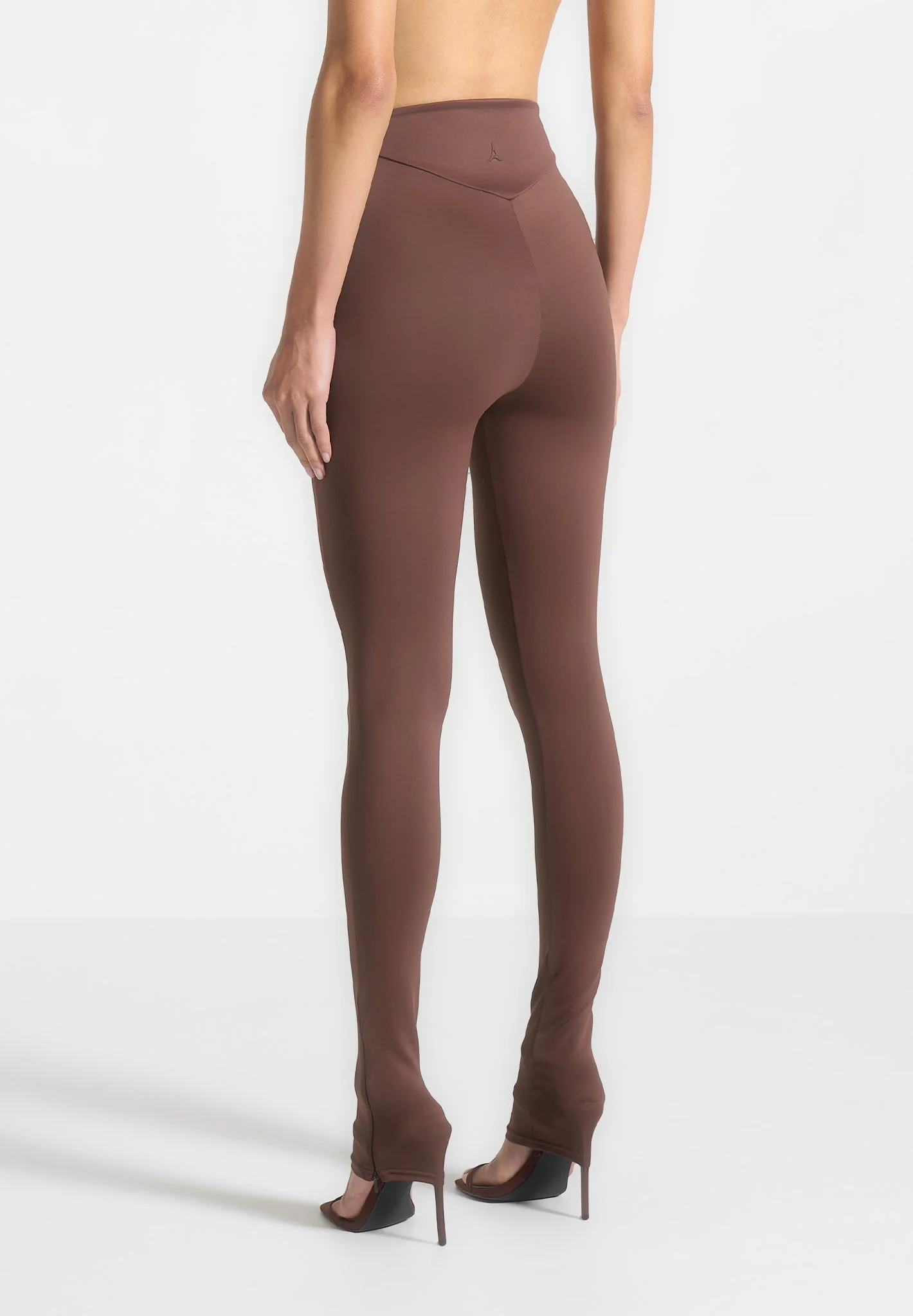 Chloe - High Waisted Leggings - Brown - Image 4