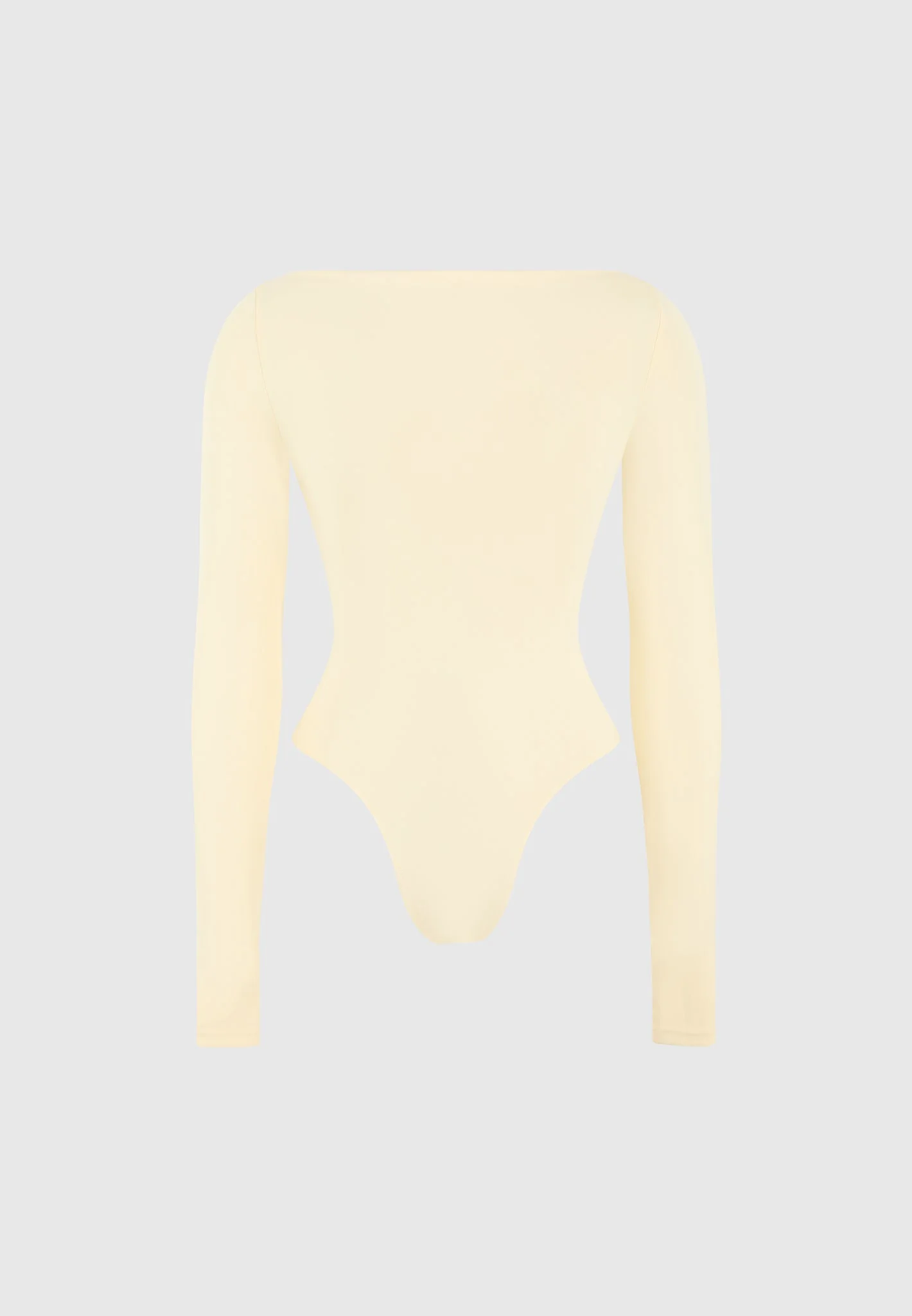 Eva - Boat Neck Bodysuit - Pale Yellow - Image 5