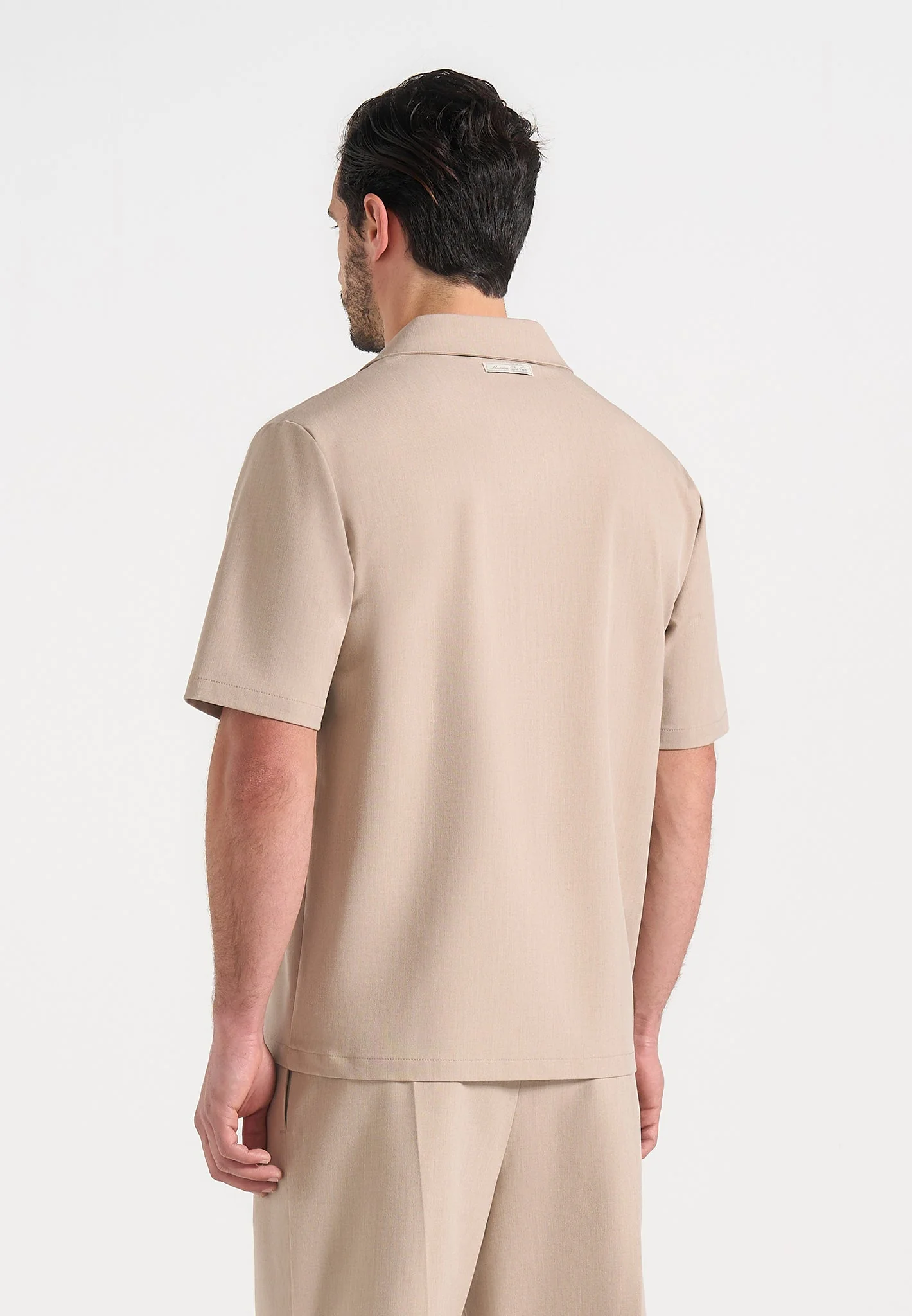 Felix - Tailored Shirt With Crease - Beige - Image 3