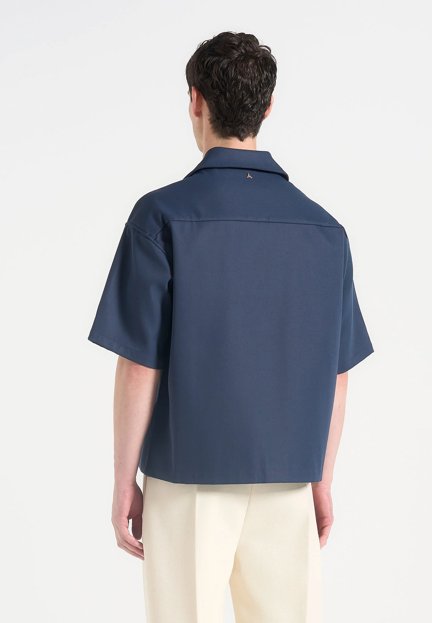 Stephane - "A Girl With A Pearl Earring" Boxy Shirt - Indigo - Image 4