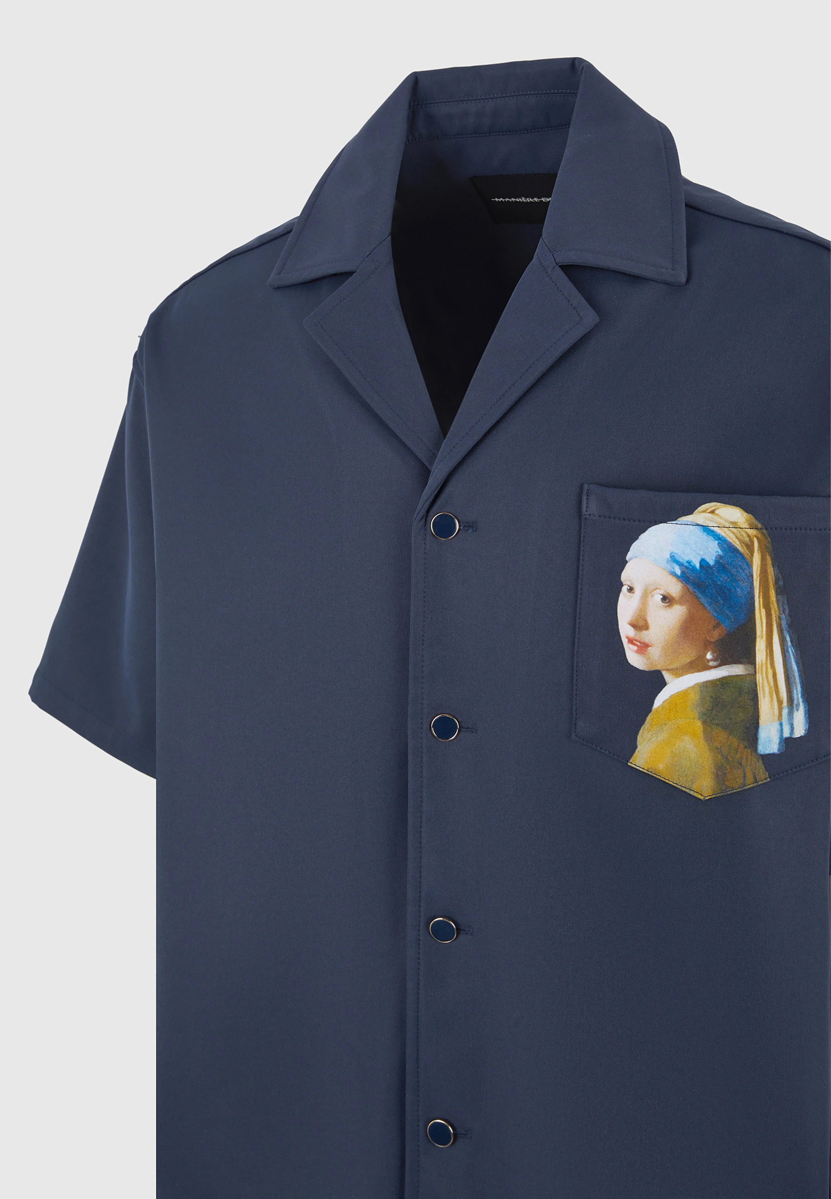 Stephane - "A Girl With A Pearl Earring" Boxy Shirt - Indigo - Image 6